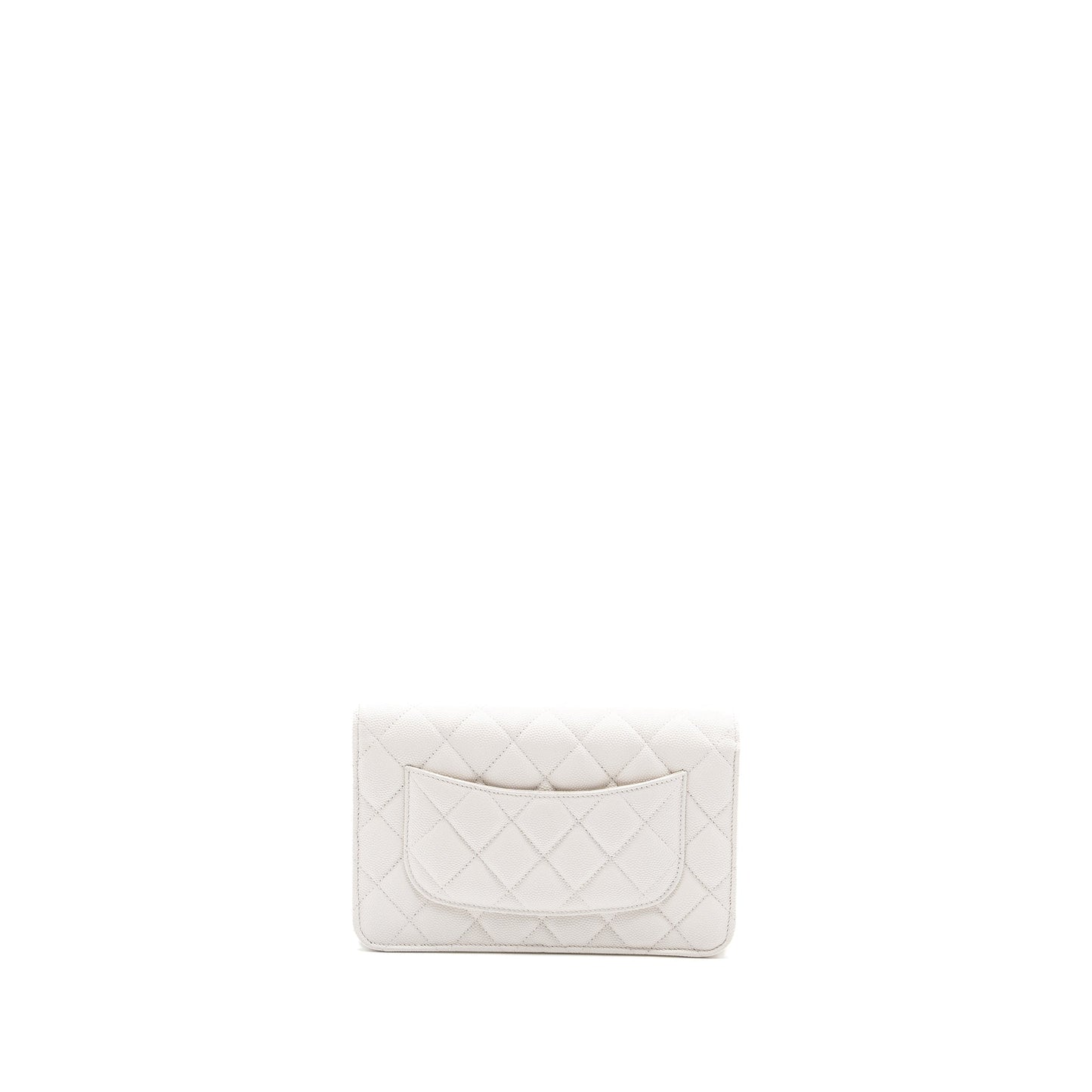 Chanel classic on caviar LGHW Microchip White Wallet Case Microchip 3