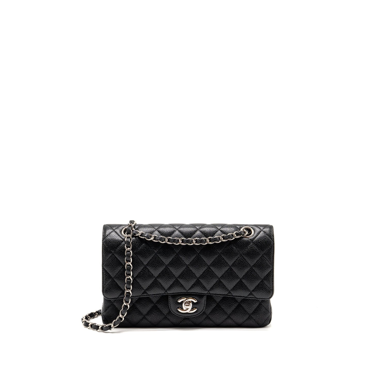 Chanel Classic Double Flap Caviar SHW Black Shoulder Bag Shw 1