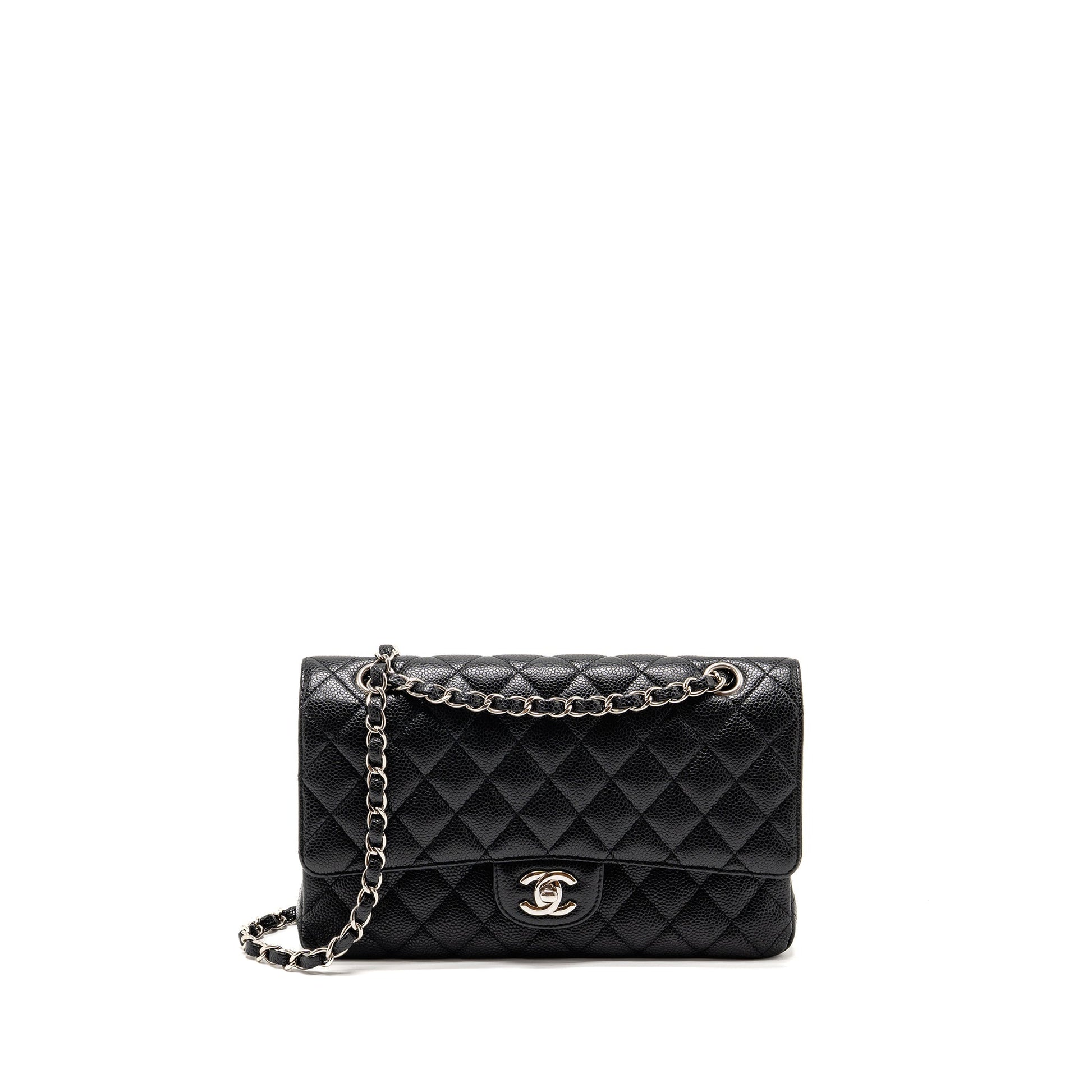 Chanel Classic Double Flap Caviar SHW Black Shoulder Bag Shw 1