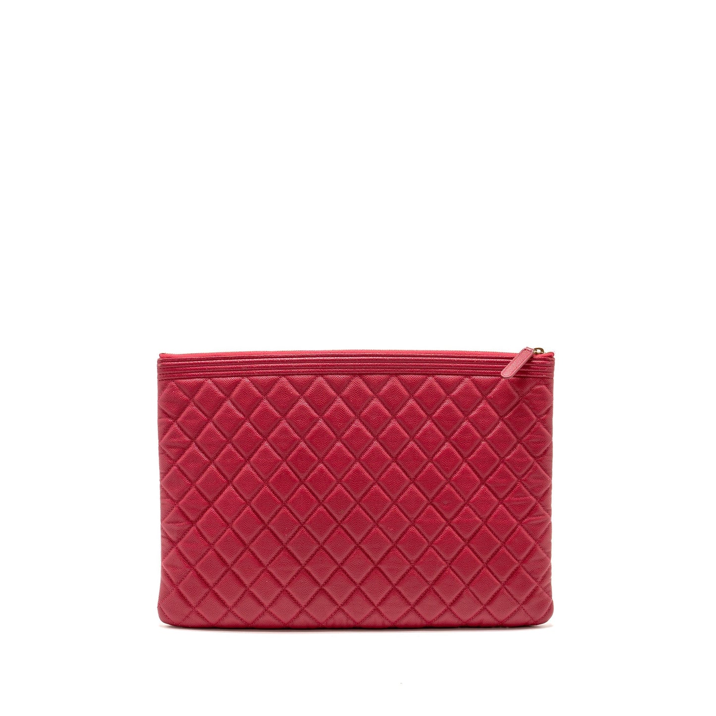 Chanel Boy O Zip Caviar LGHW Pink Handbag