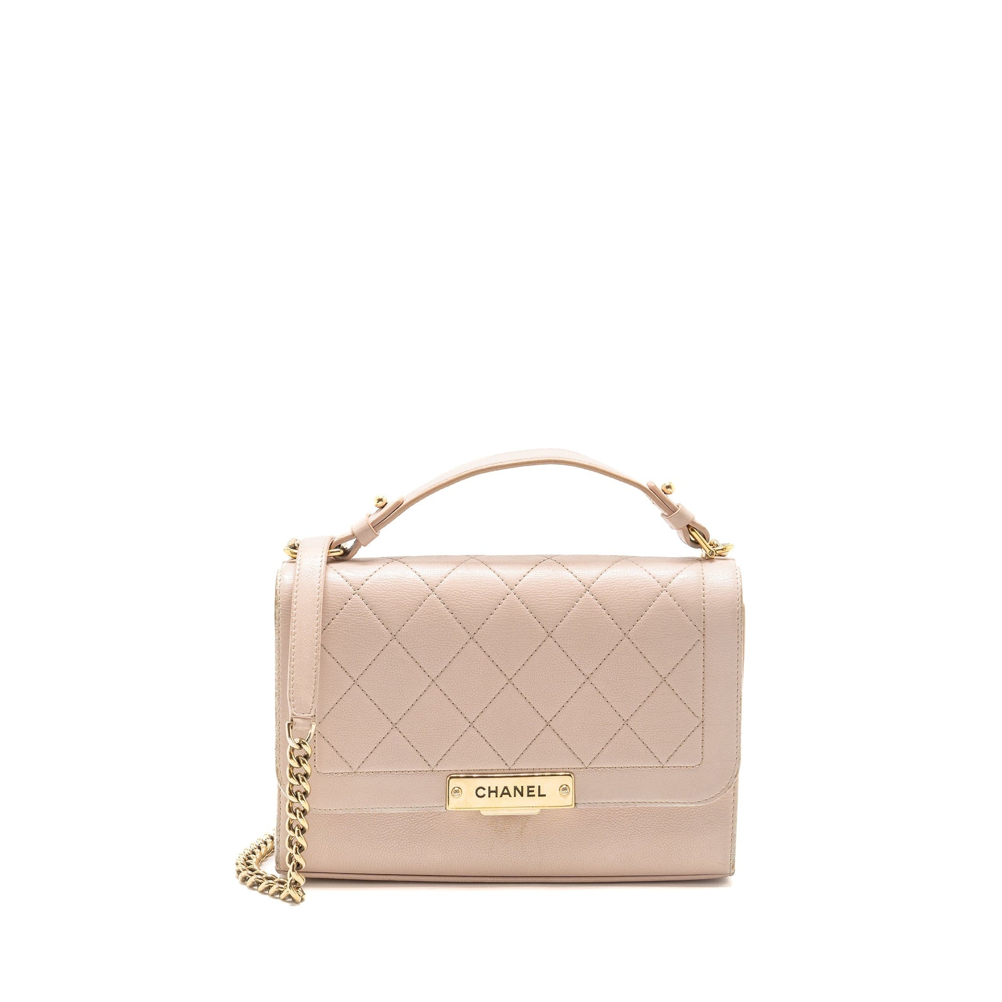 Chanel 17C Click Label Calfskin Light LGHW Pink Shoulder Bag