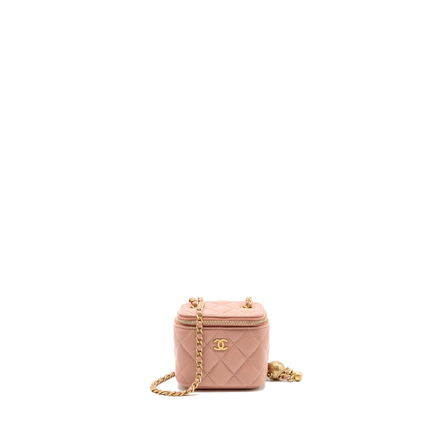 Chanel pearl crush vanity lambskin GHW Pink Mini Bag