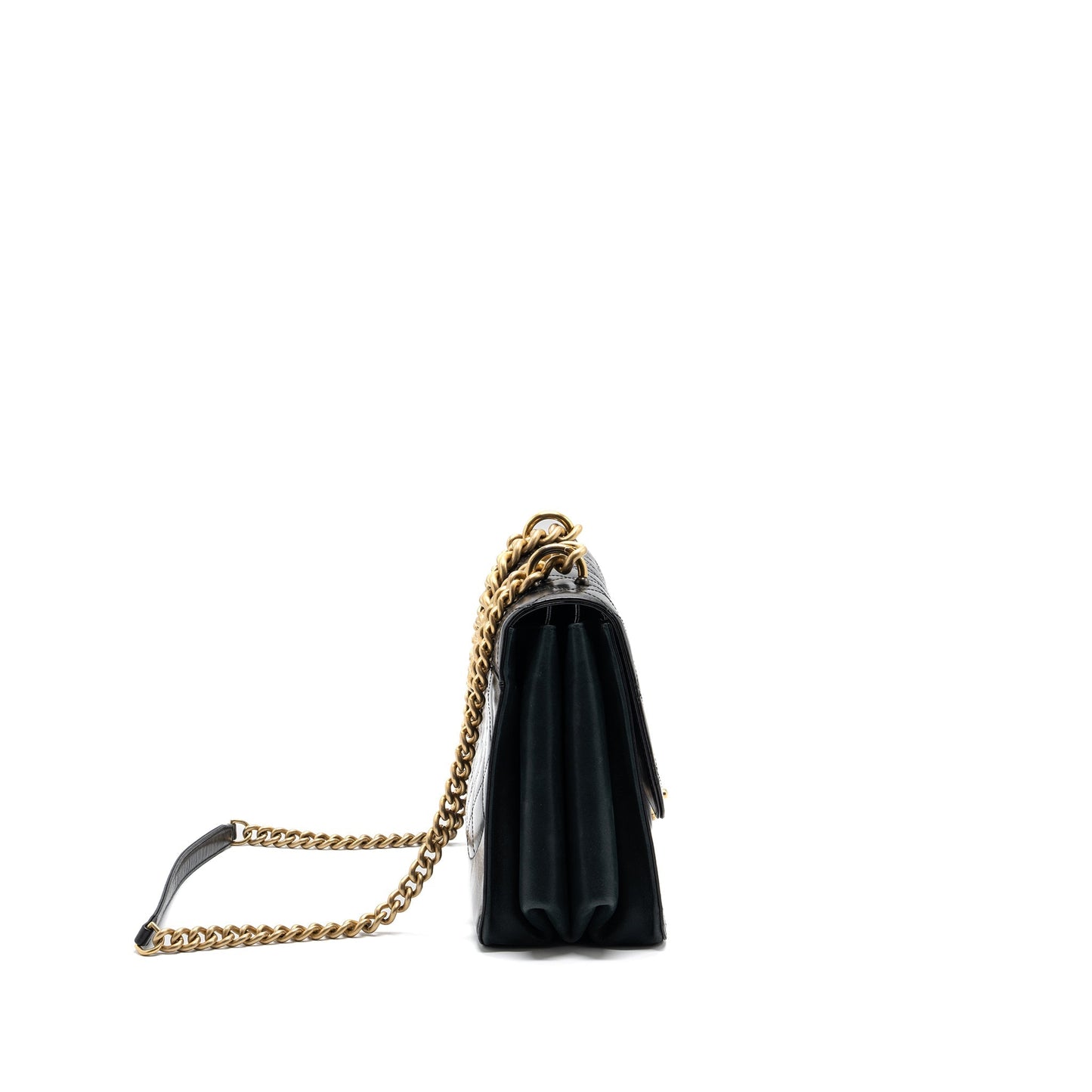 Chanel Flap chains handle calfskin GHW Black Shoulder Bag