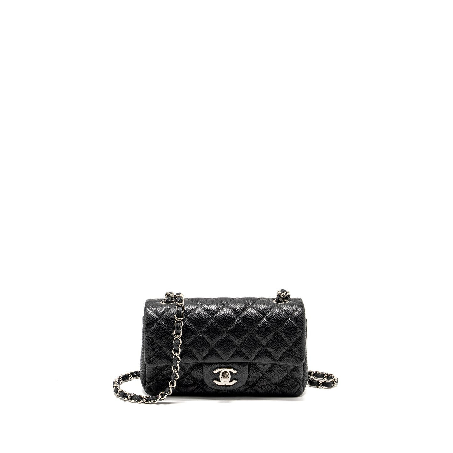 Chanel Rectangular Flap caviar SHW Black Shoulder Bag