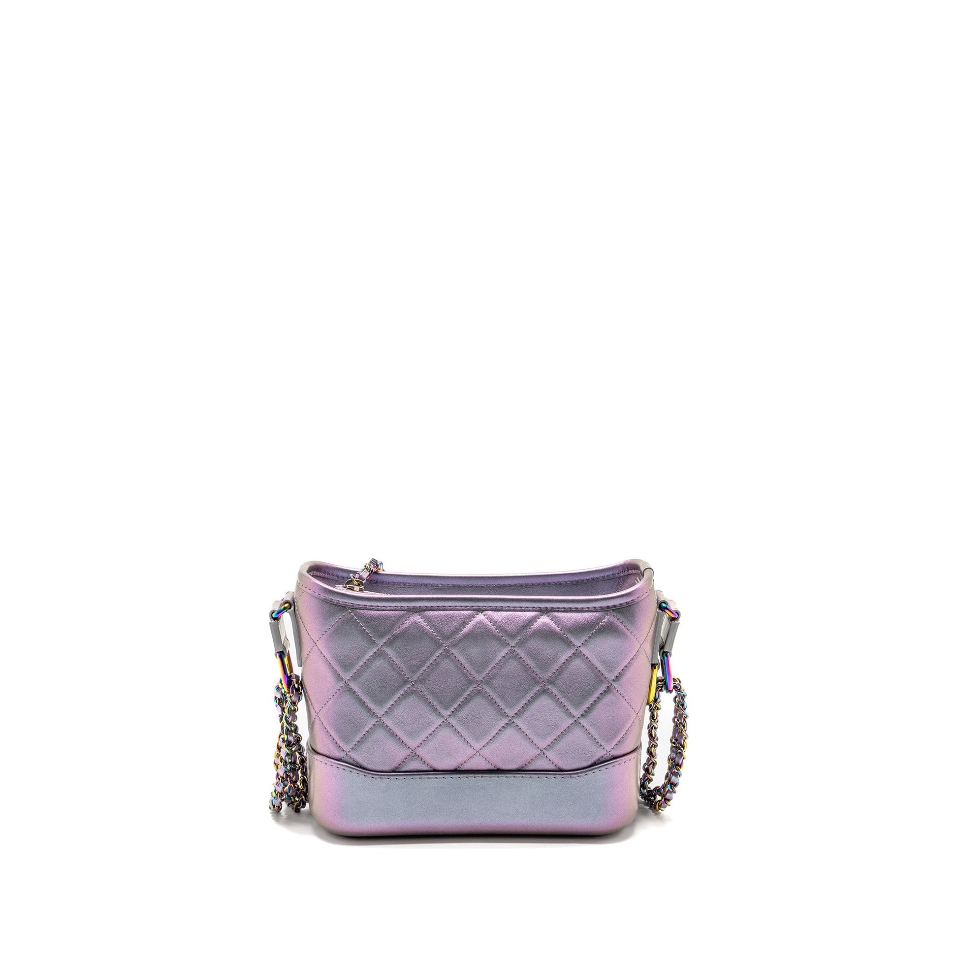 Chanel Gabrielle Hobo Calfskin Lambskin Iridescent Light Multicolour Small Shoulder Bag