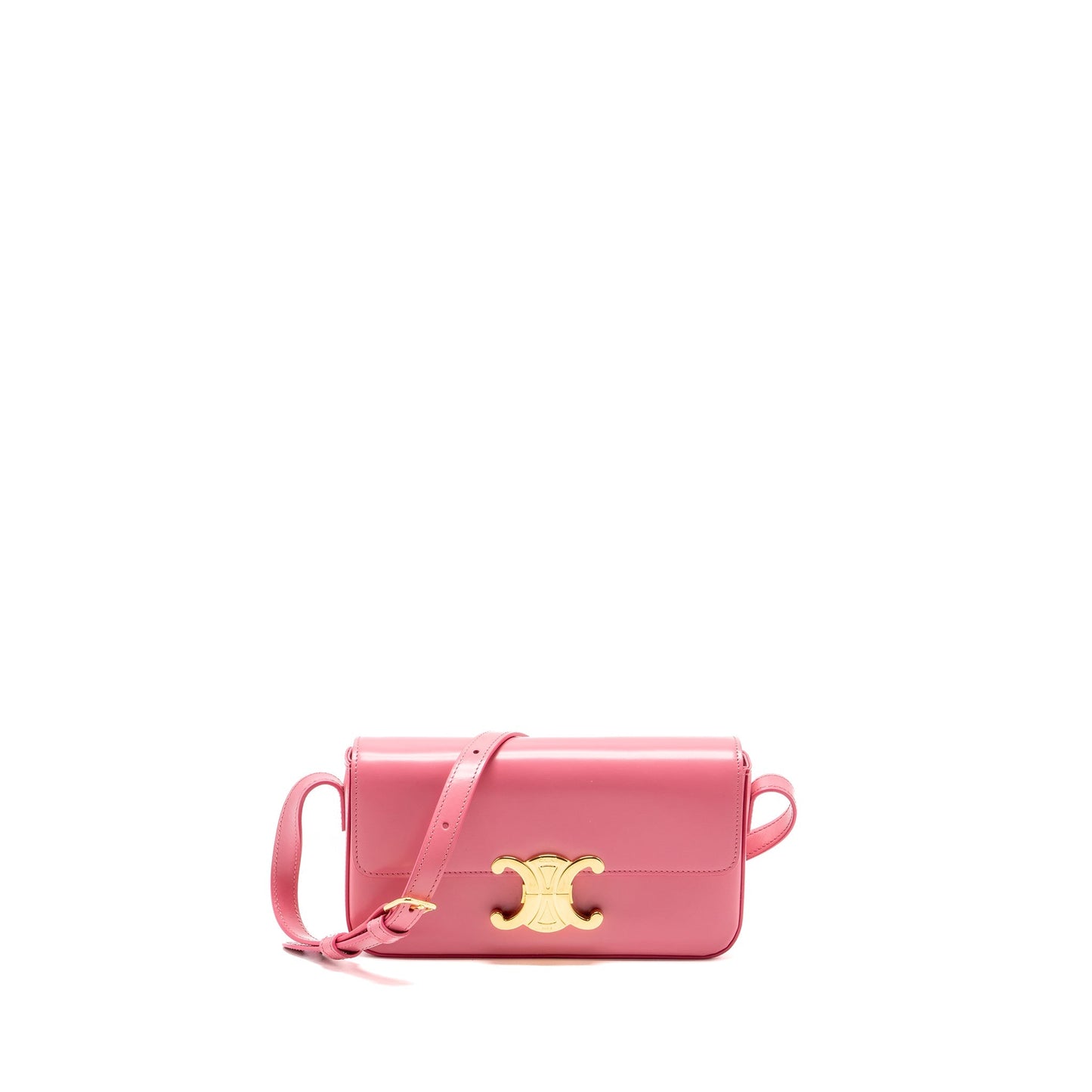 Triomphe Purse Calfskin Flamingo Handbag Mini Travel Bag