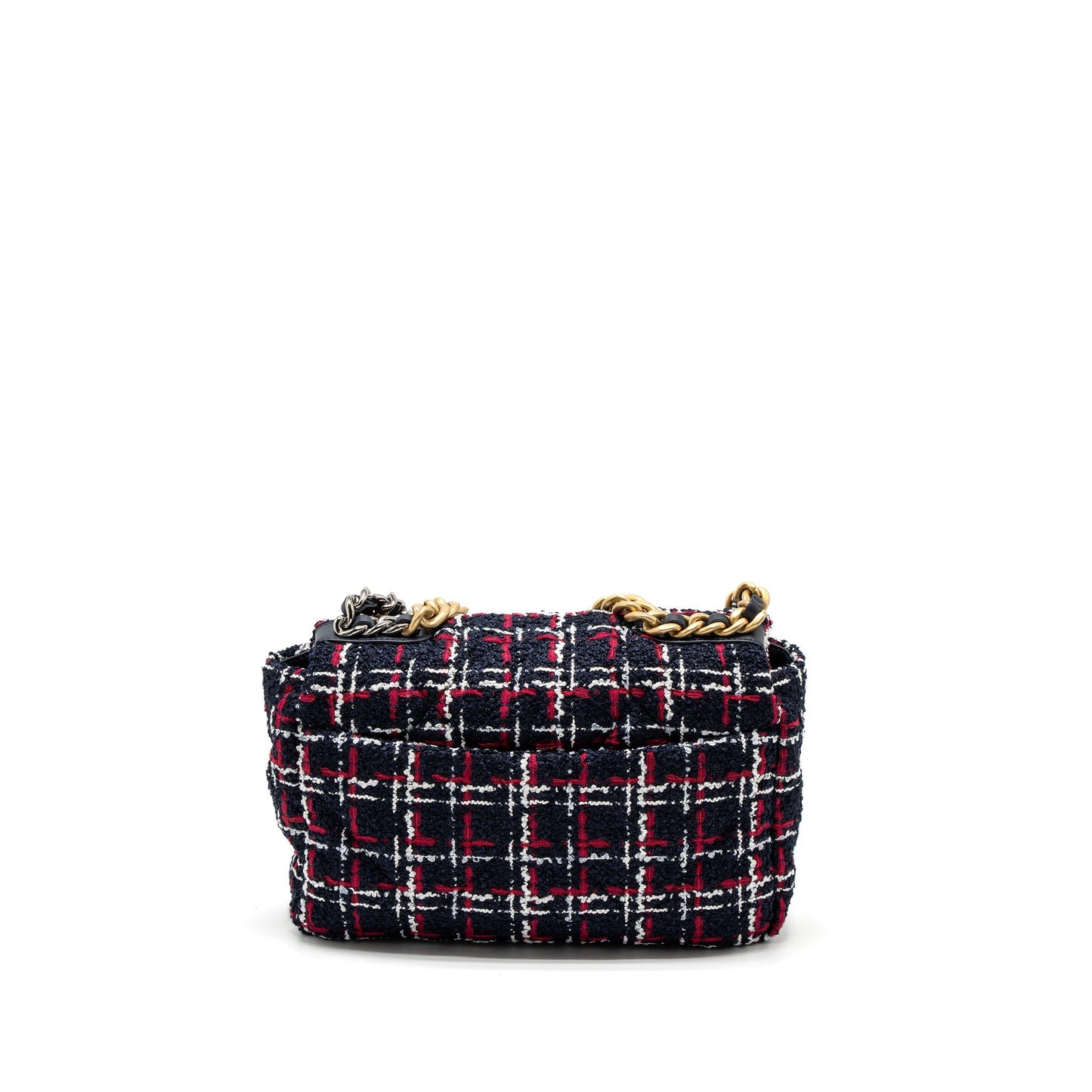 Chanel 19 Tweed Hardware Multicolour Black White Red Small Handbag