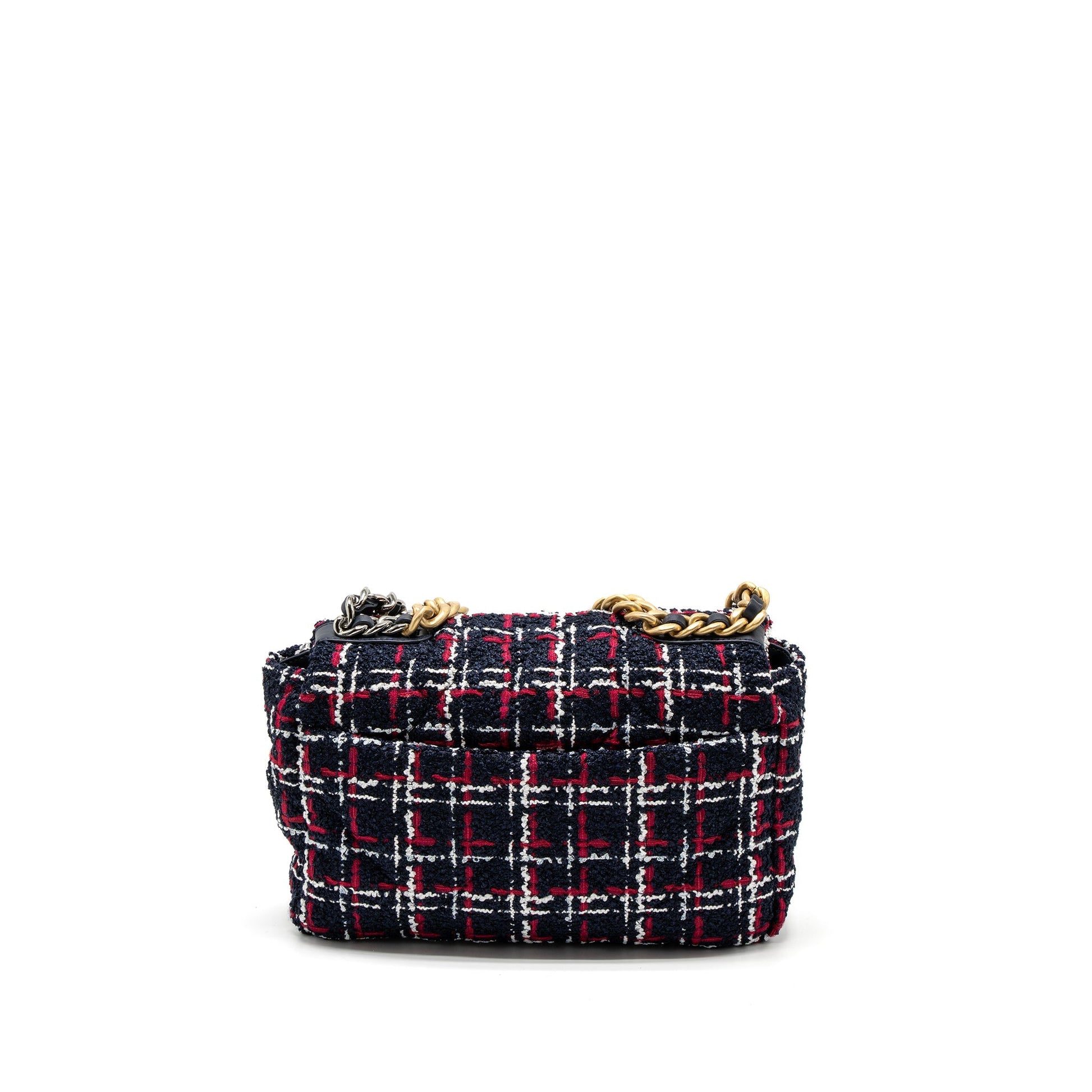 Chanel 19 Tweed Hardware Multicolour Black White Red Small Handbag