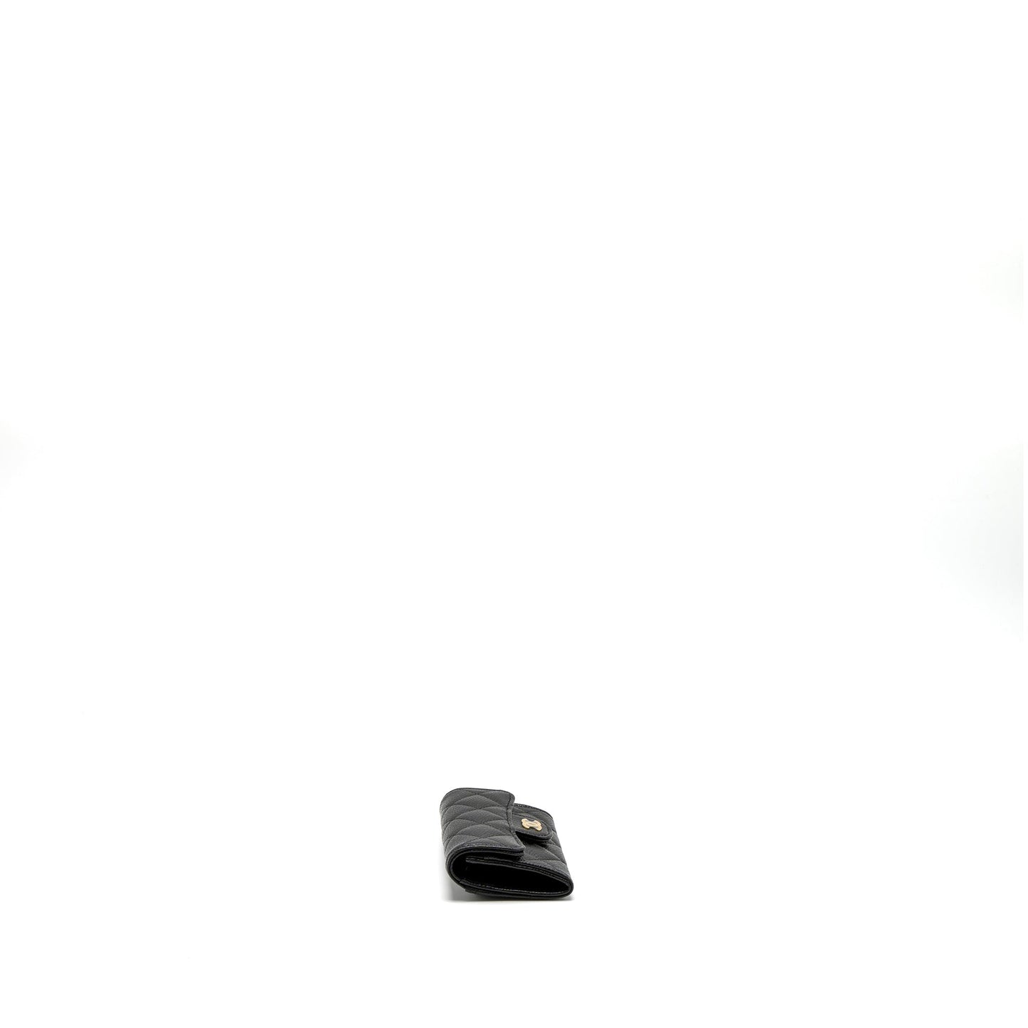 Chanel Classic Flap Card Holder Caviar GHW Black Wallet Case Microchip 2