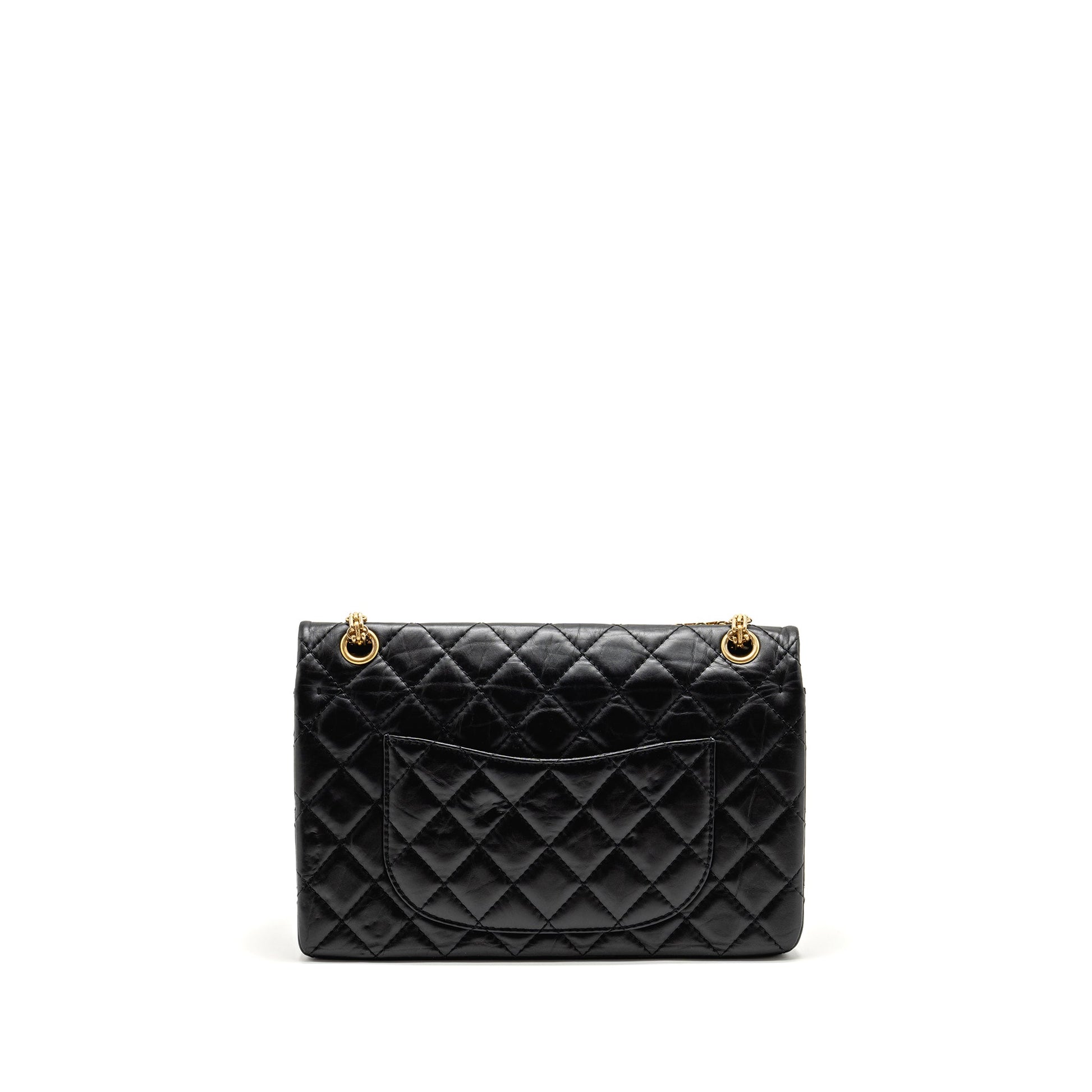 Chanel 2.55 226 Reissue Double Flap Aged Black Shoulder Bag