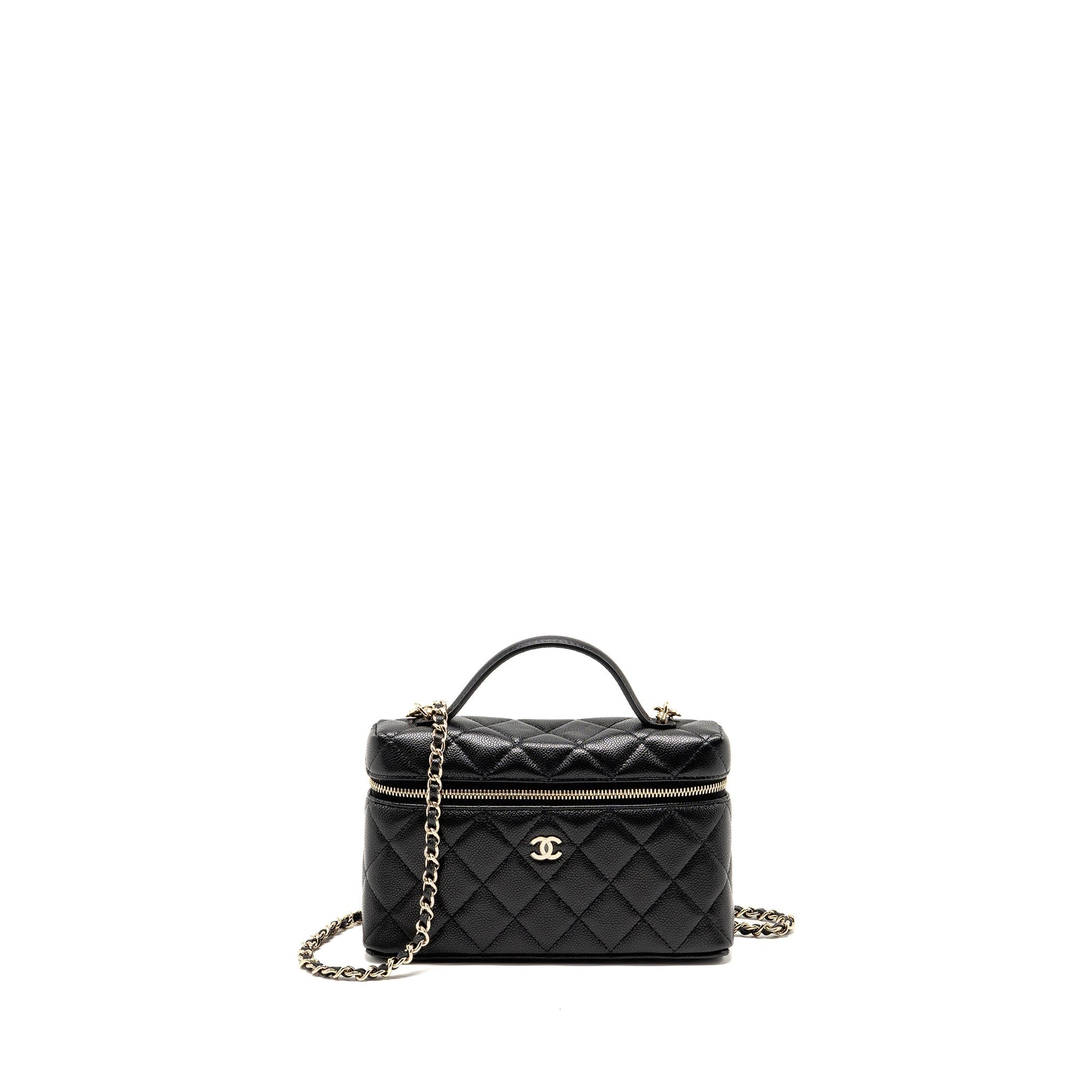 Chanel 25p CC top handle vanity caviar Black Handbag 6