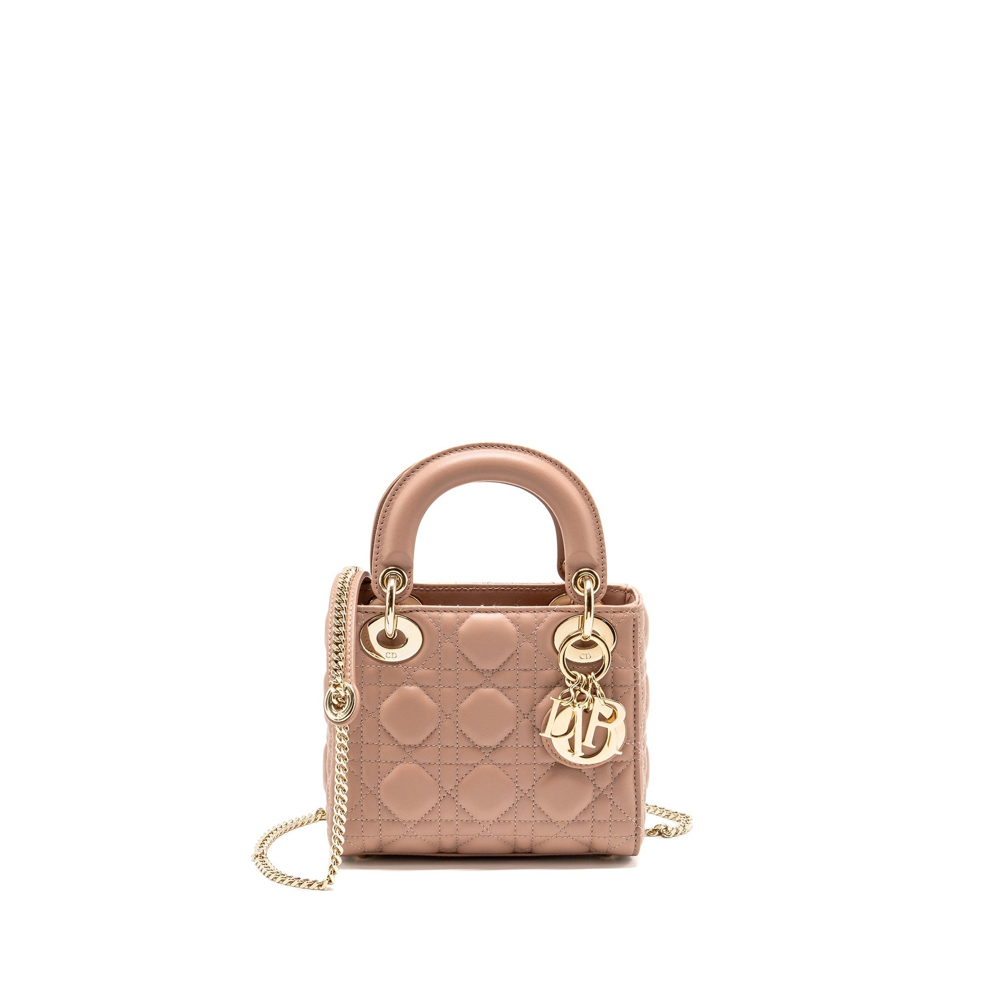 Dior Lady Lambskin Blush Handbag Mini Travel Bag