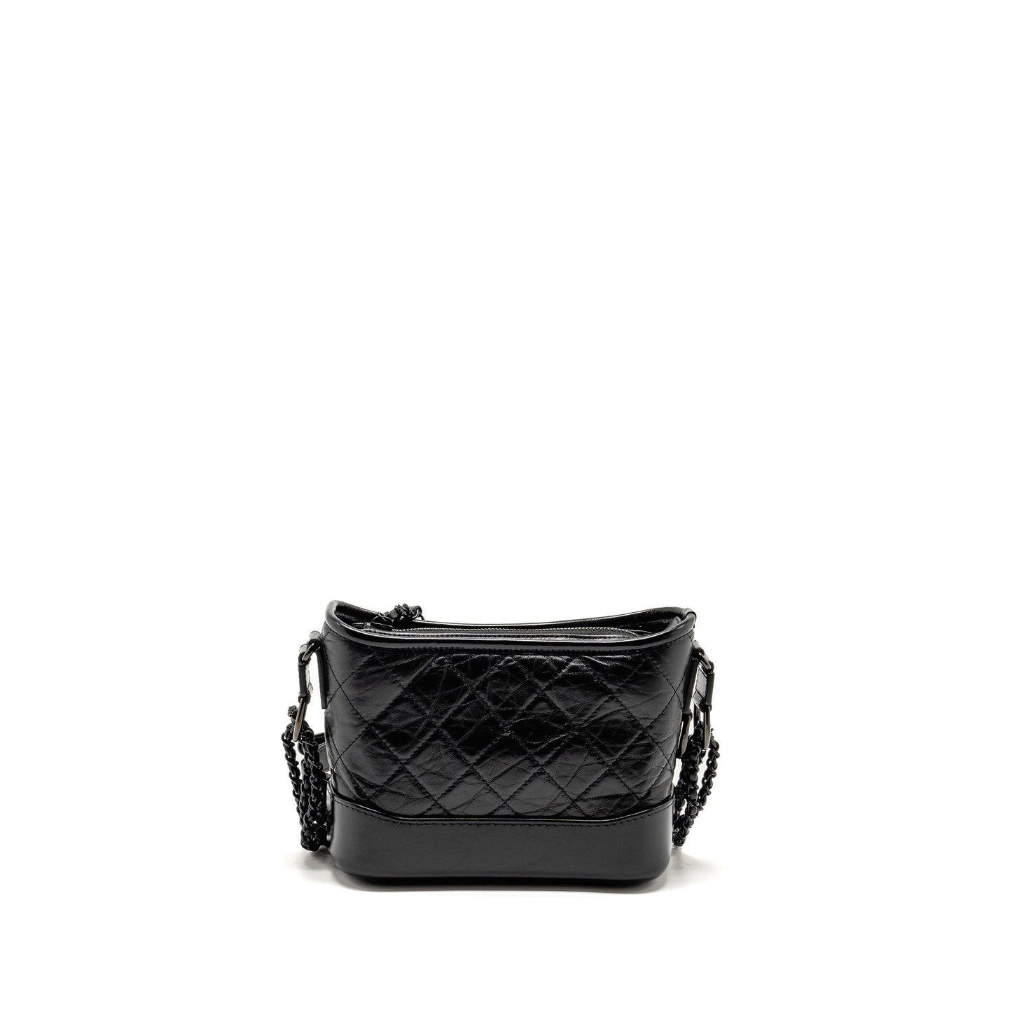 Chanel Gabrielle Hobo Aged Calfskin So Black Small Shoulder Bag Black 1