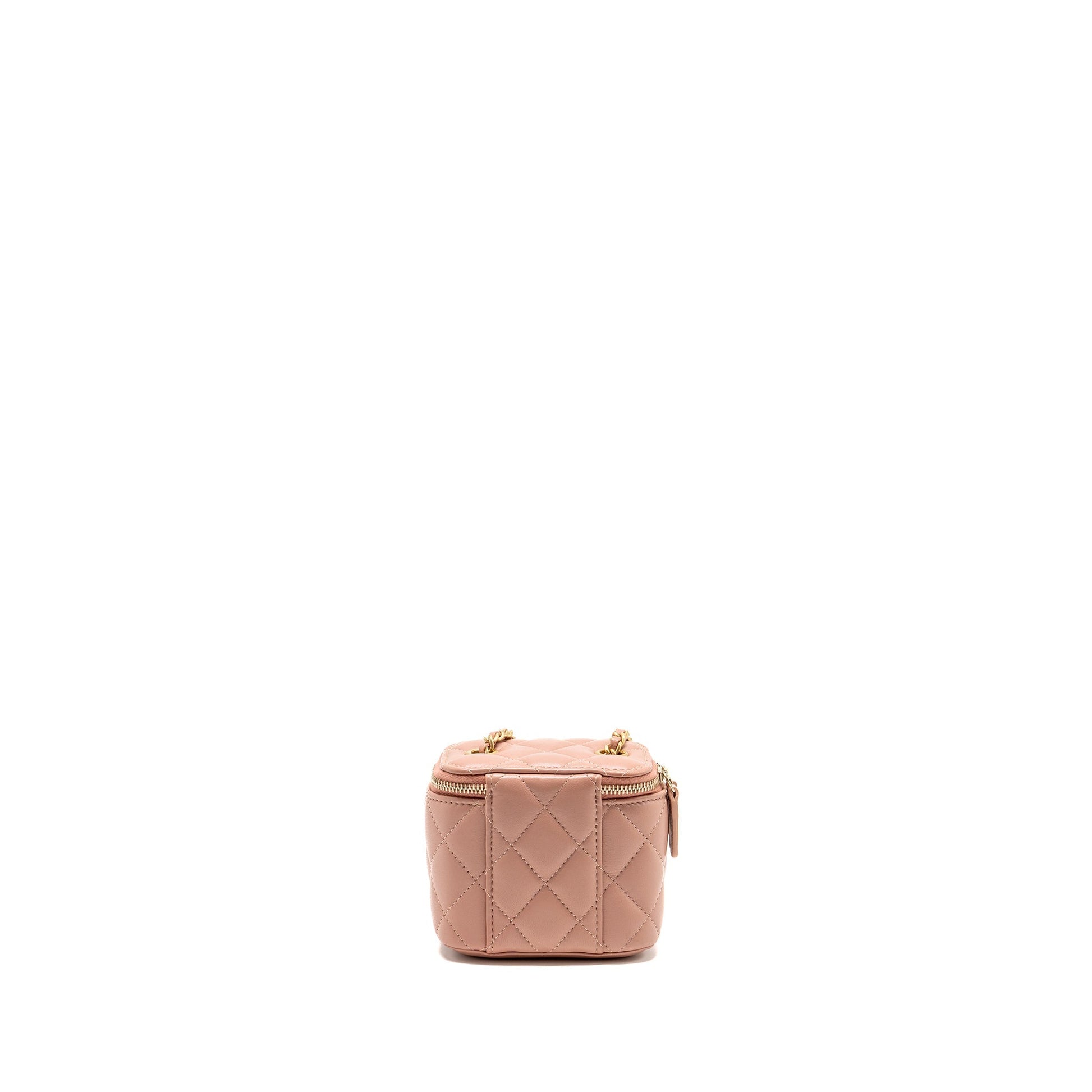 Chanel pearl crush vanity lambskin GHW Pink Mini Bag