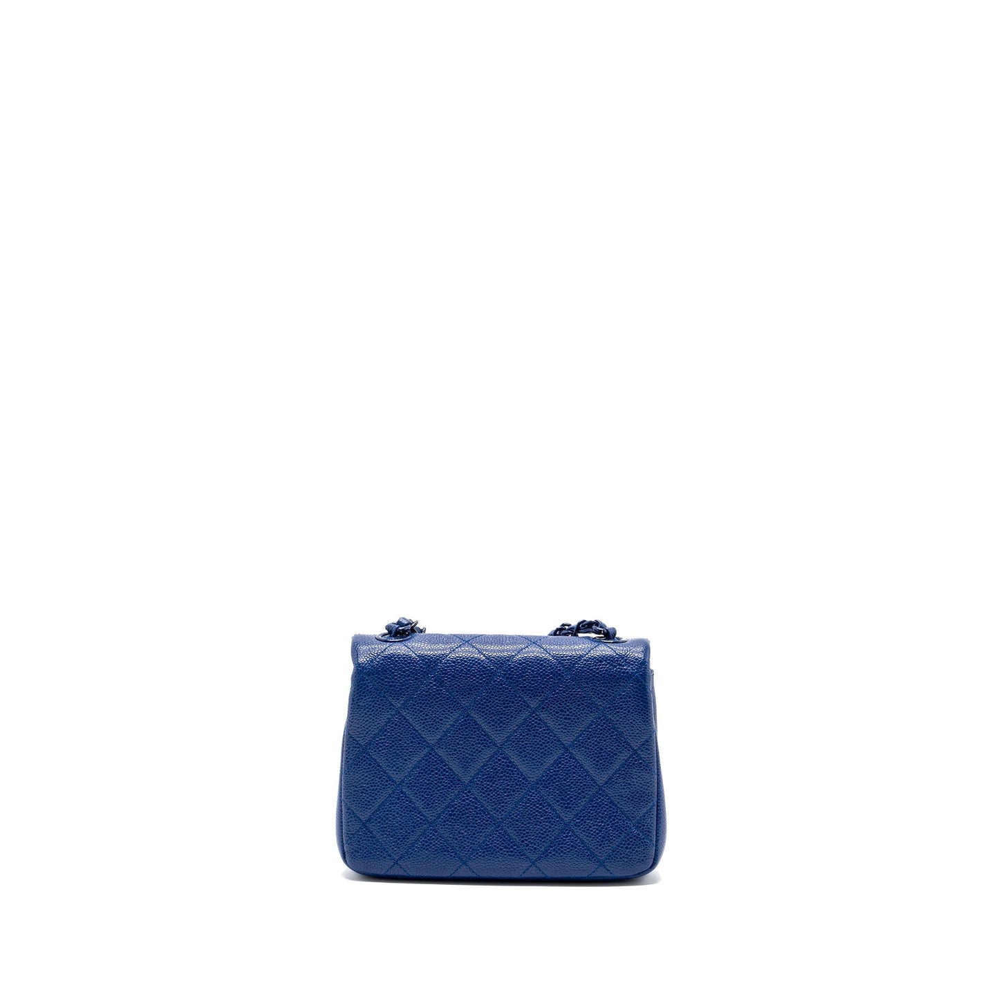 Chanel Square Flap Caviar hardware Blue Shoulder Bag Blue Hardware