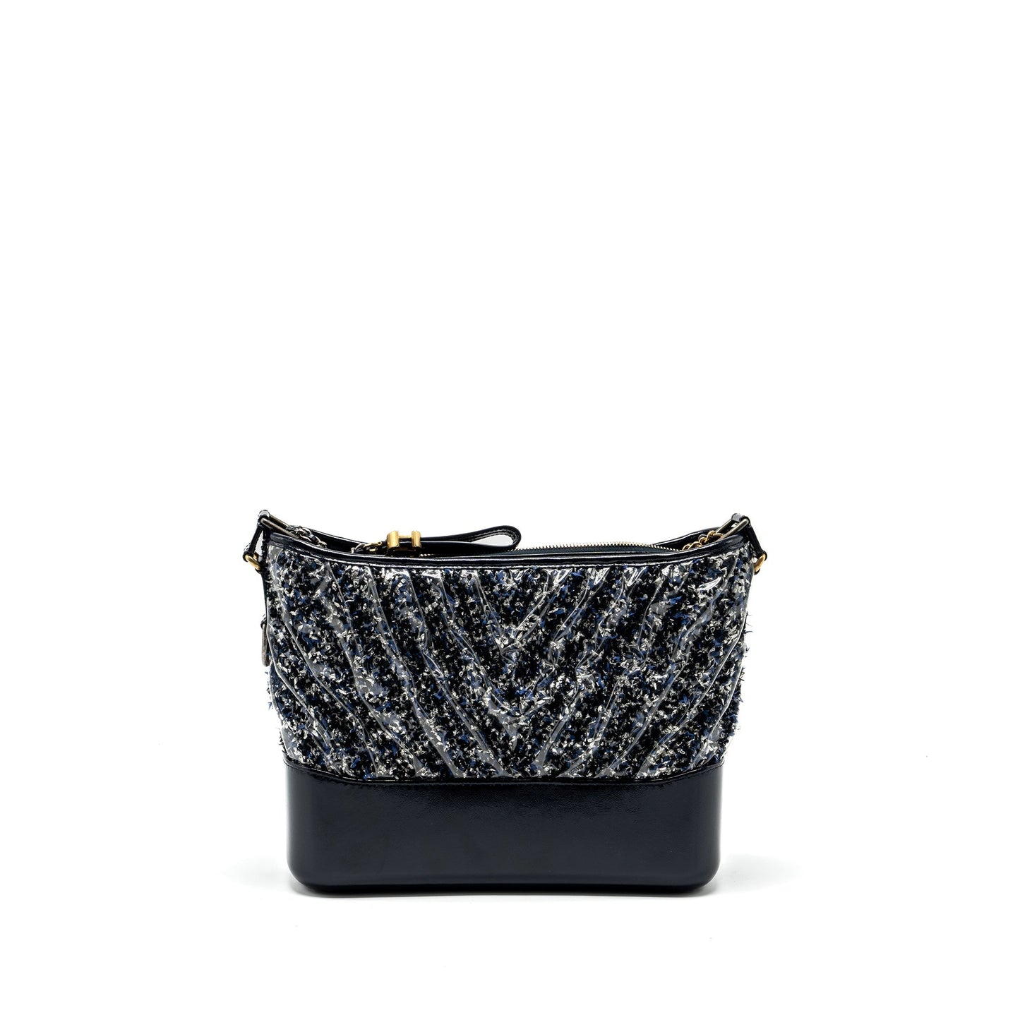 Chanel Gabrielle Hobo Chevron PVC Tweed Hardware Multicolour Shoulder Bag