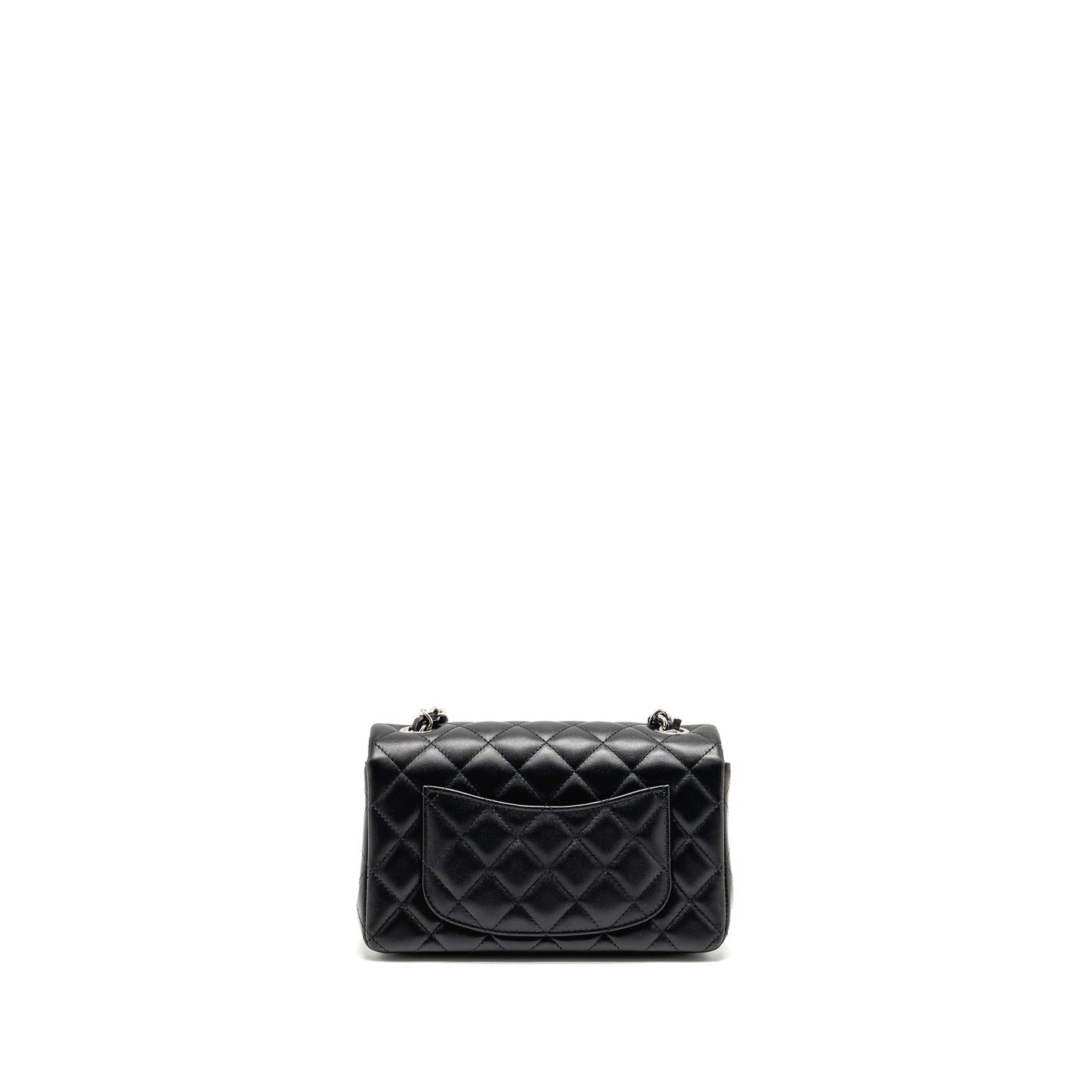 Chanel Rectangular Flap Lambskin SHW microchip Black Shoulder Bag Black Shwmicrochip