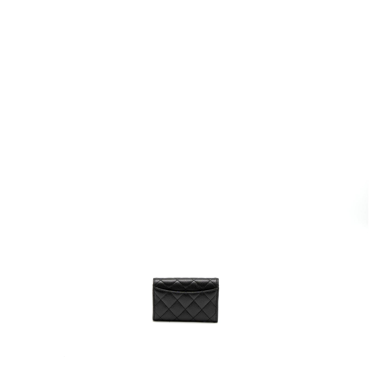 Chanel Classic Flap Card Holder Caviar GHW Black Wallet Case Microchip 2