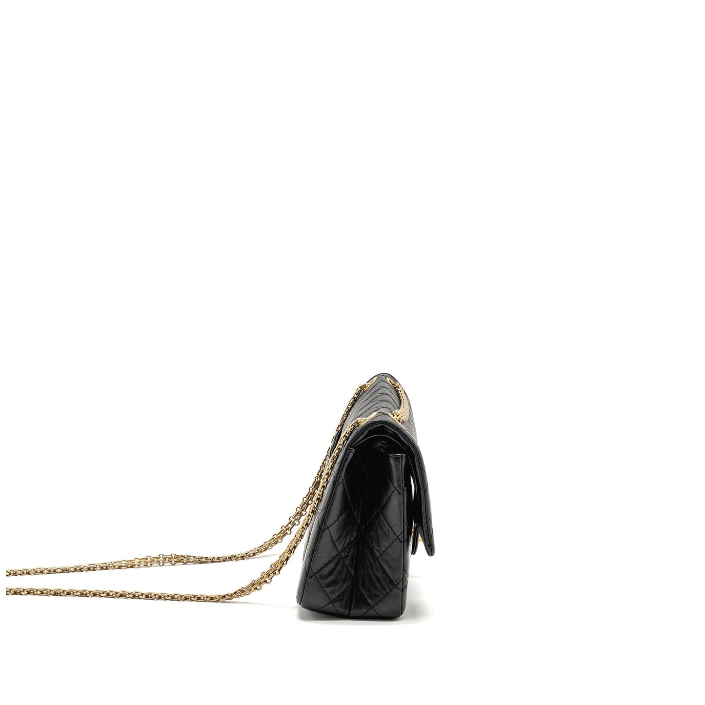 Chanel 2.55 226 Reissue Double Flap Aged Black Shoulder Bag