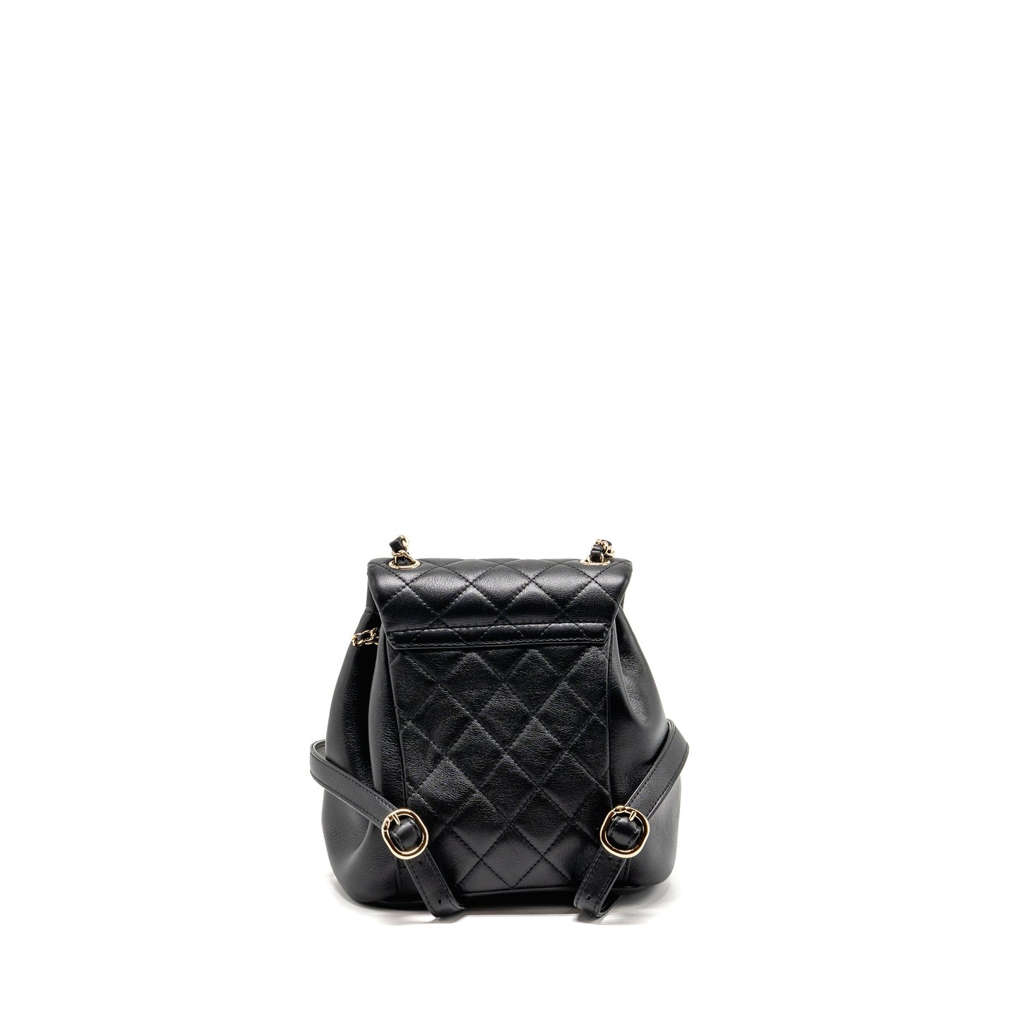 Chanel Duma Backpack Calfskin LGHW Microchip Black Lghw Microchip