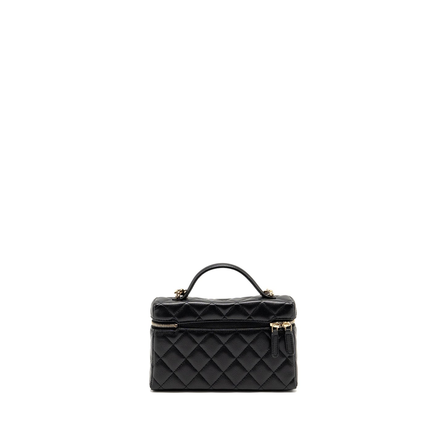 Chanel 25p CC top handle vanity caviar Black Handbag 6