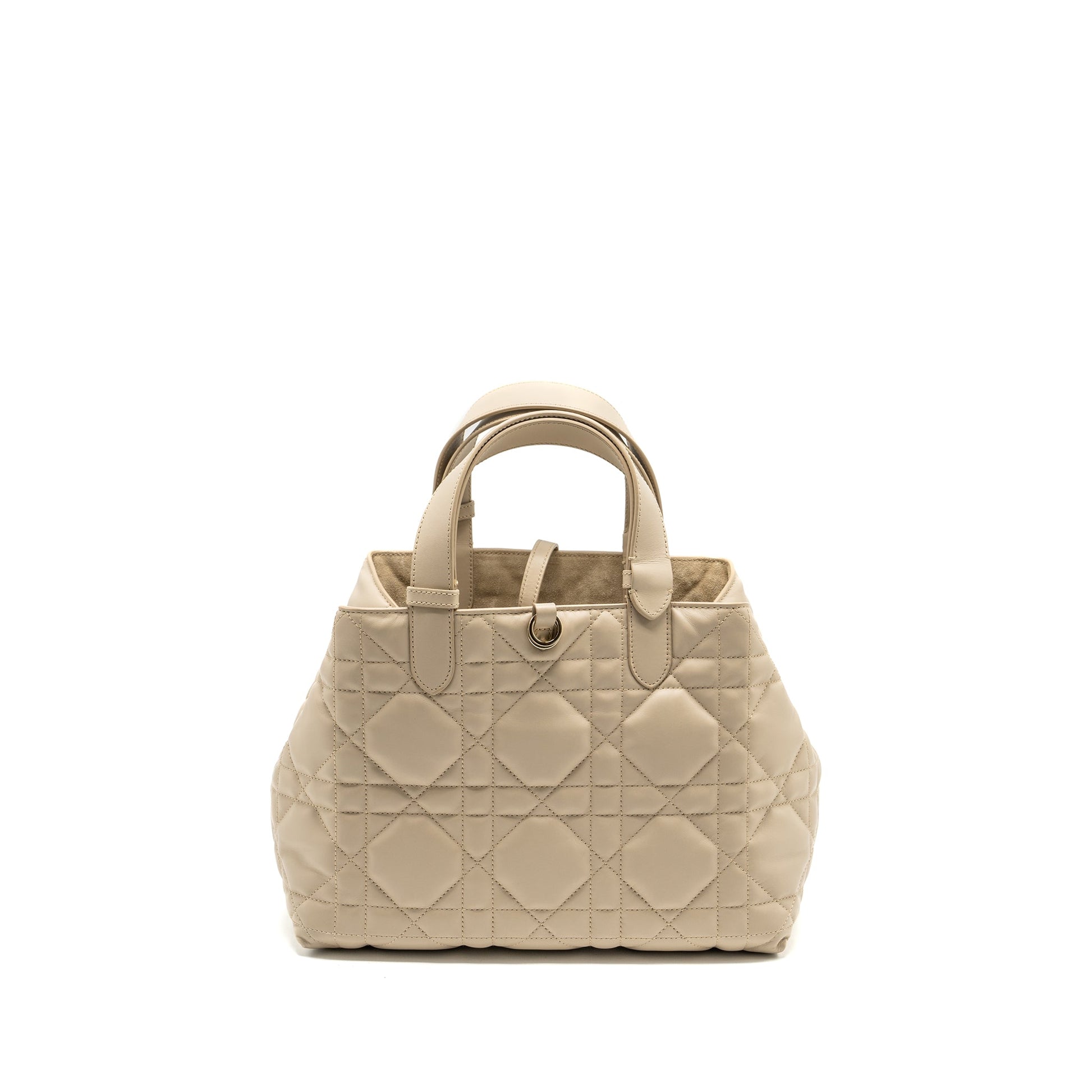 Dior Toujours Tote Purse Calfskin Powder Handbag Beige Medium Tote Bag