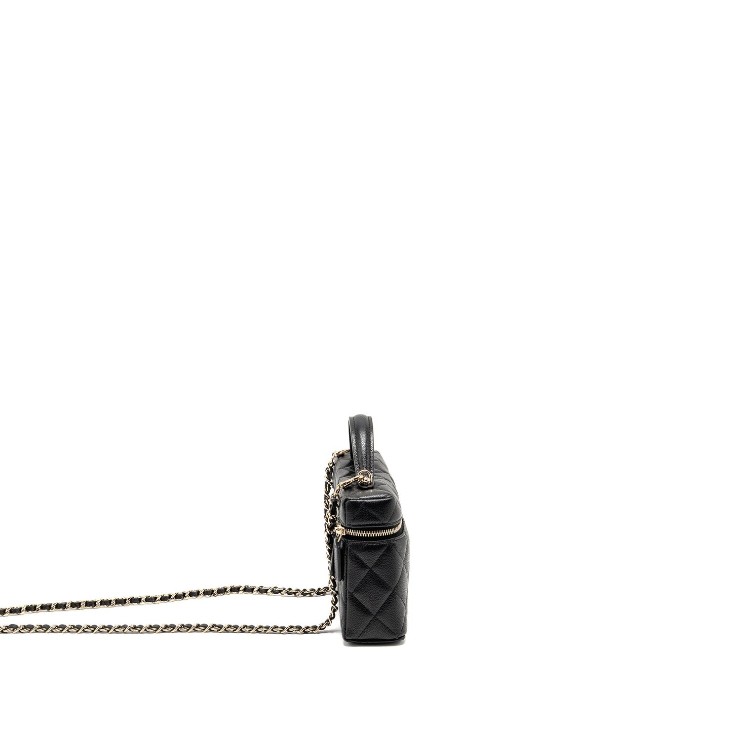 Chanel 25p CC top handle vanity caviar Black Handbag 6