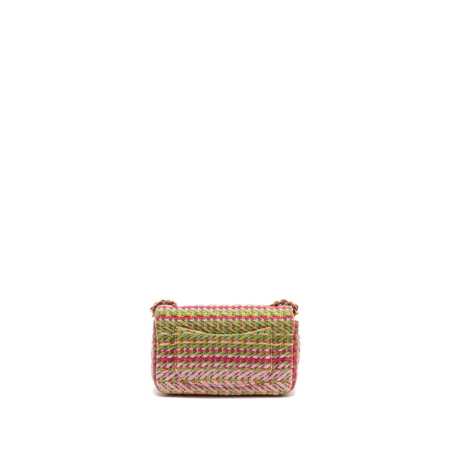 Chanel 21C Rectangular Flap Tweed GHW Multicolour Shoulder Bag
