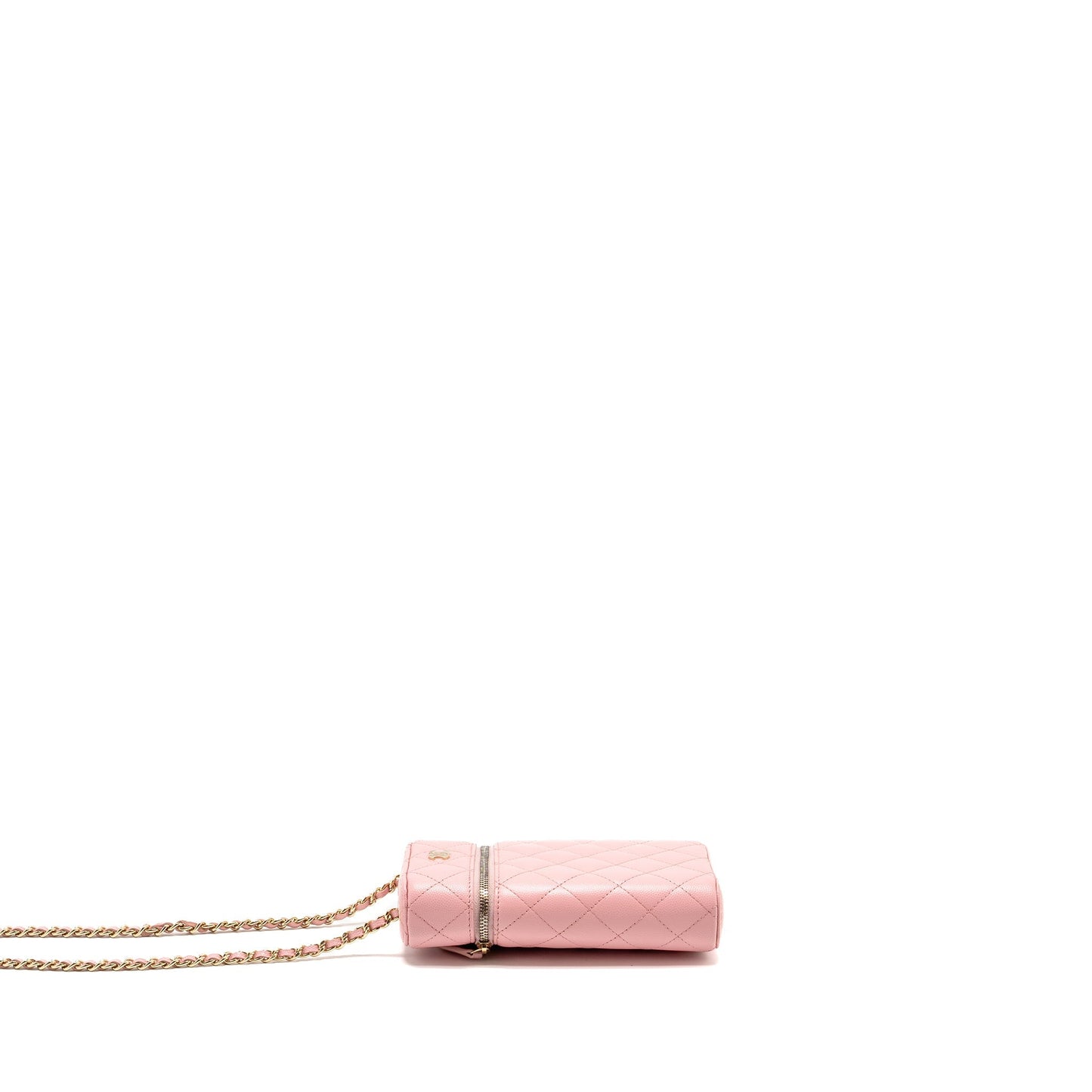 Chanel Vanity Phone Holder Caviar LGHW Pink Handbag