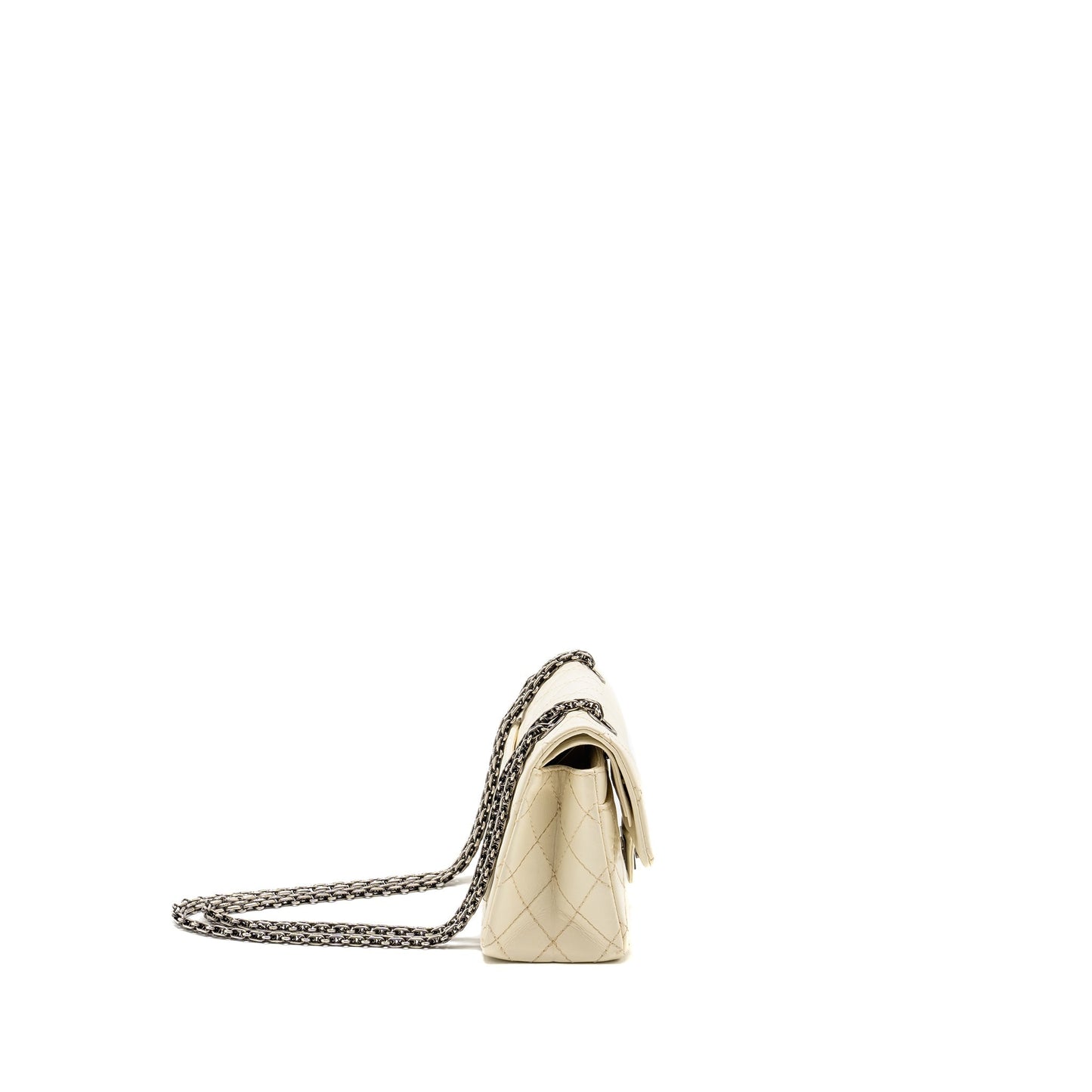 Chanel 2.55 Reissue Flap Aged Calfskin Creamy White Shoulder Bag