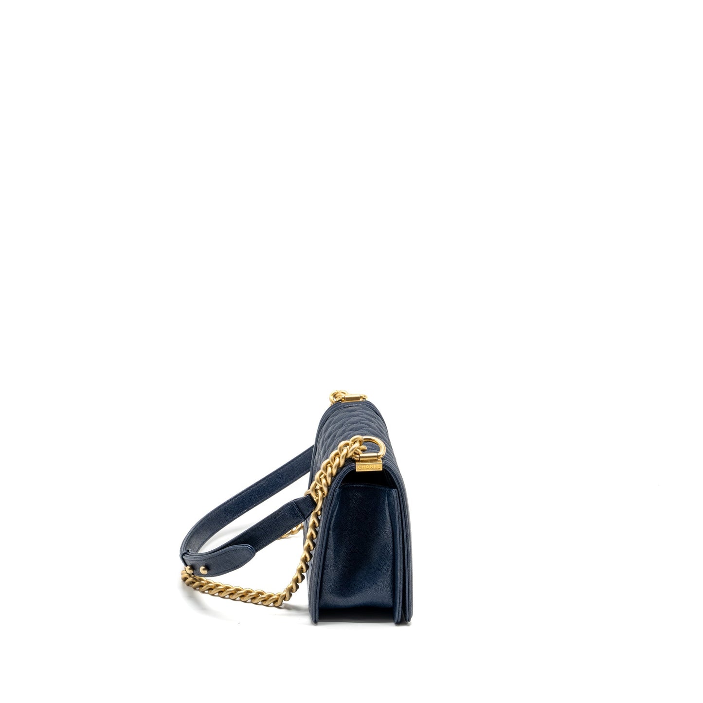 Chanel boy caviar navy GHW Handbag