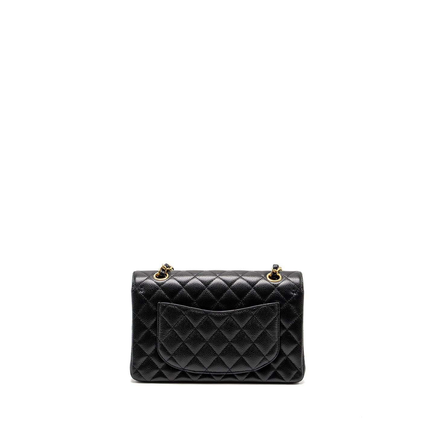 Chanel Classic Double FLAP Caviar GHW Microchip Black Small Shoulder Bag Microchip 10