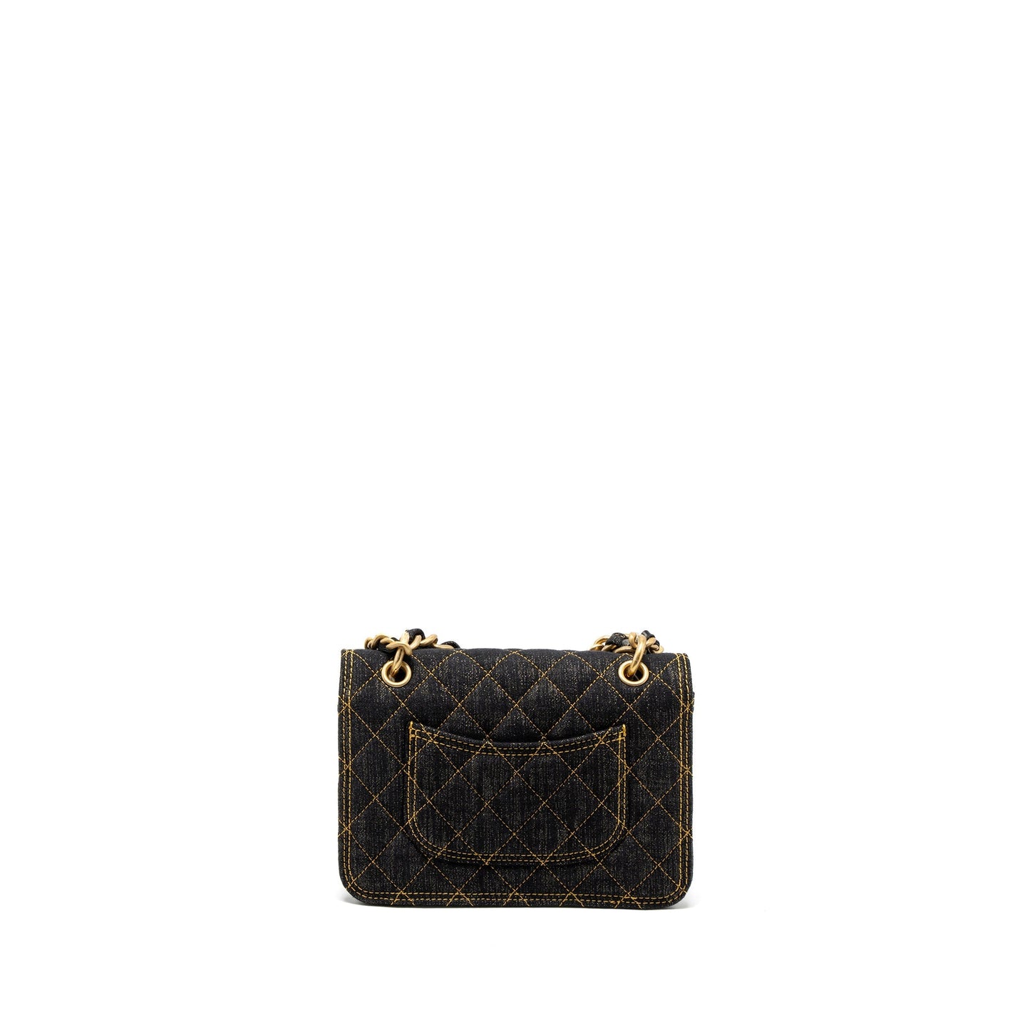 Chanel 23S Flap Denim Dark Brushed GHW Blue Shoulder Bag