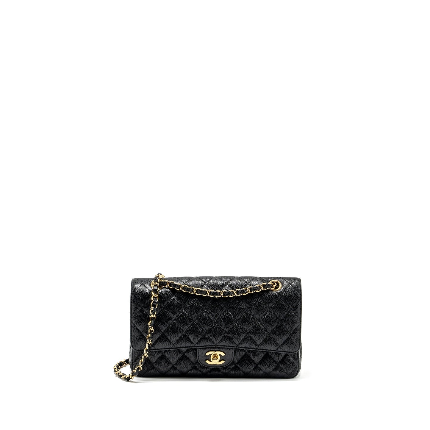 Chanel Classic double flap caviar GHW Black Shoulder Bag Ghw 23