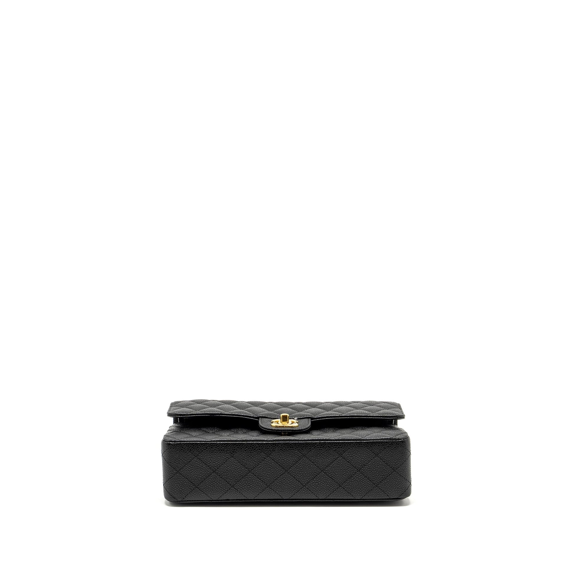 Chanel Classic Double Flap Caviar GHW Microchip Black Shoulder Bag Microchip 8