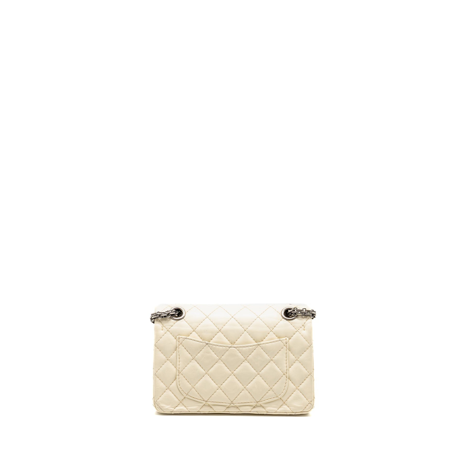 Chanel 2.55 Reissue Flap Aged Calfskin Creamy White Shoulder Bag