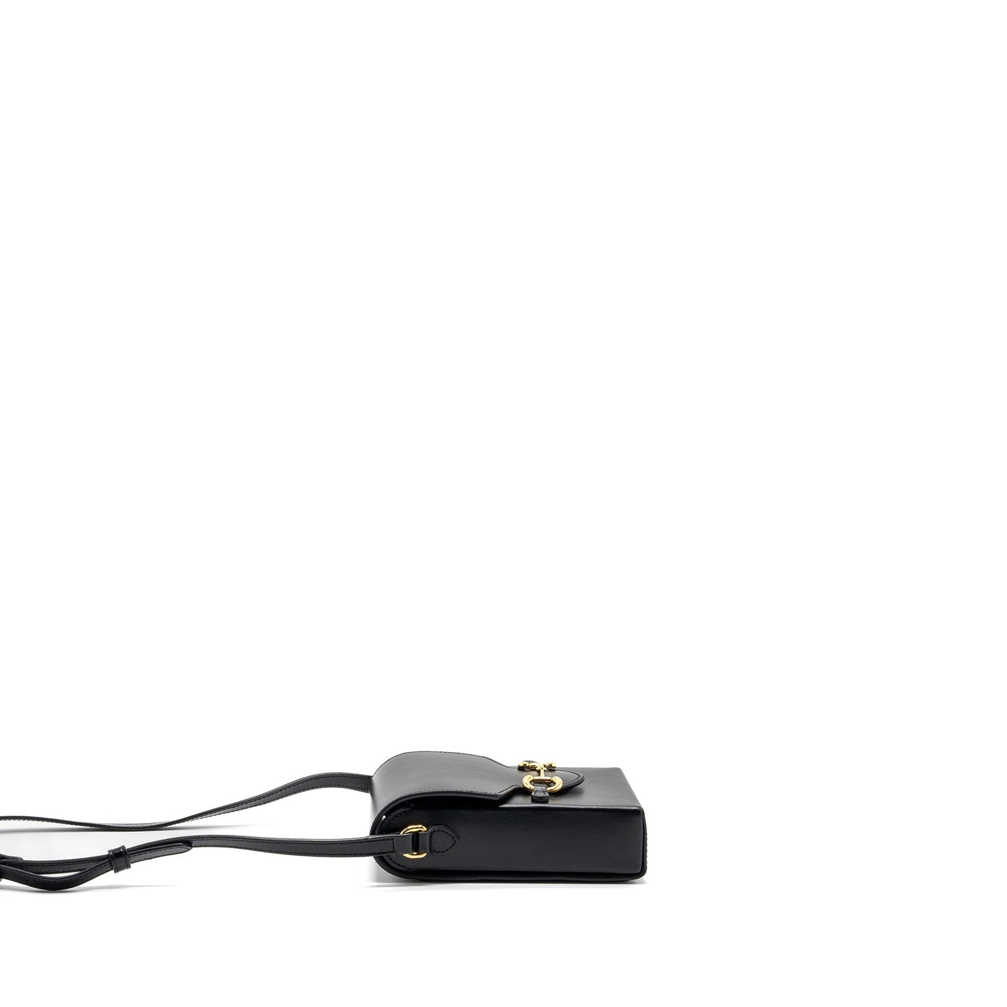 Gucci Horsebit Crossbody Bag Calfskin Black