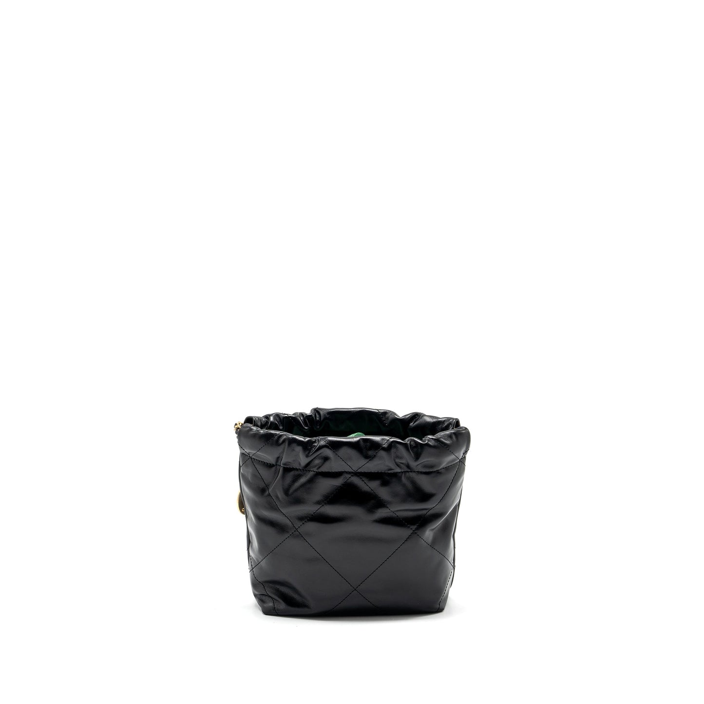 Chanel 22 Shiny Calfskin GHW Microchip Black Mini Bag Microchip 4