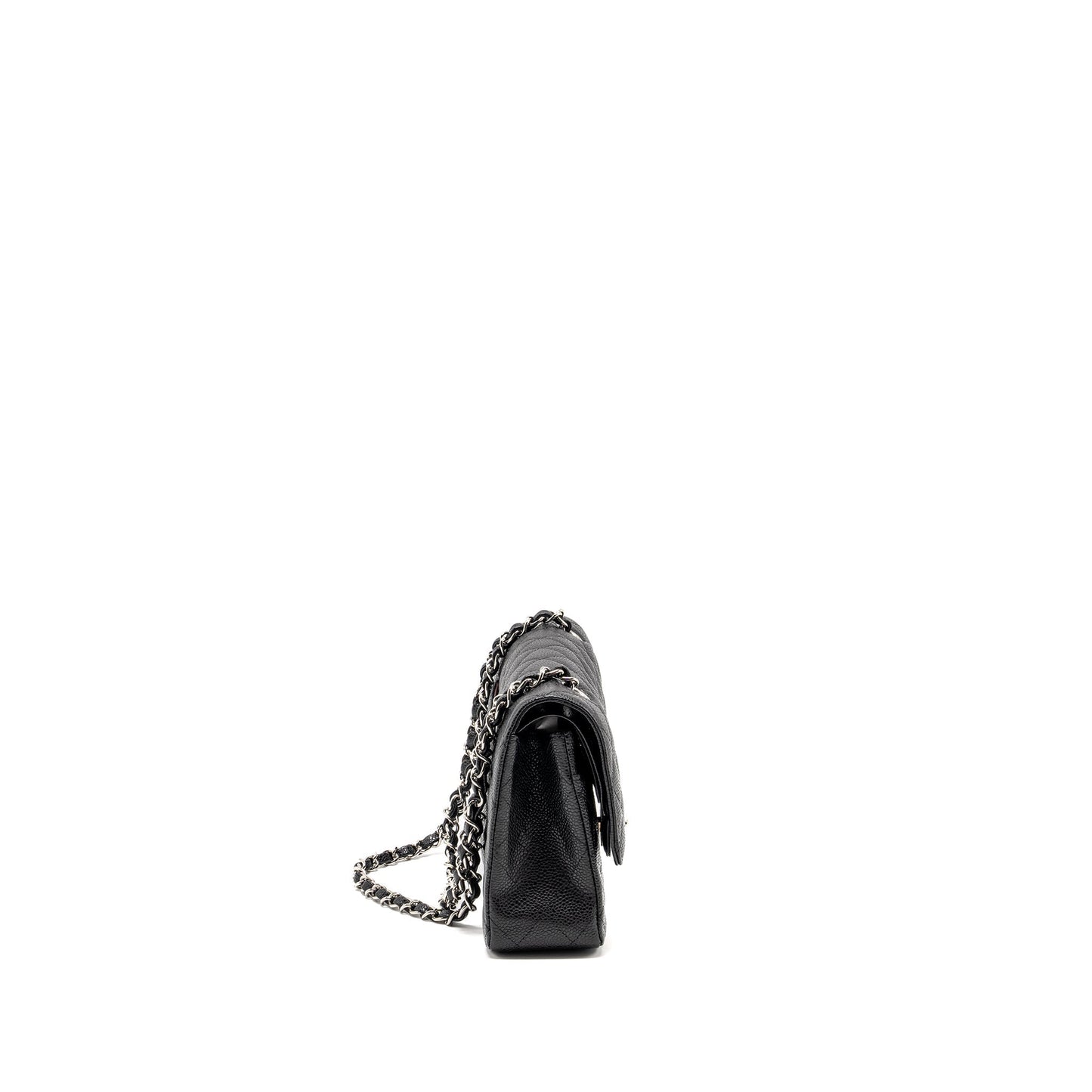 Chanel Classic Double FLAP Caviar SHW Black Shoulder Bag Black Shw