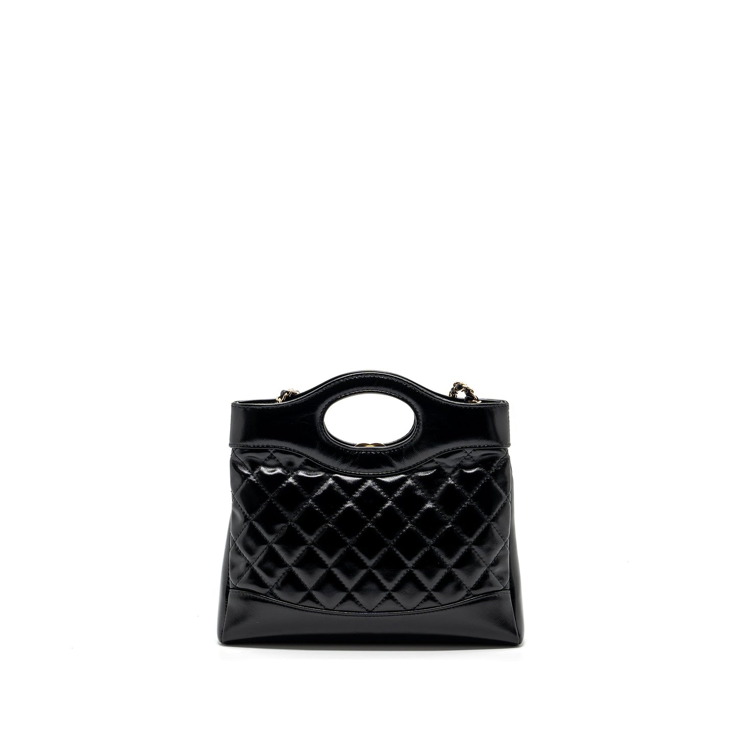 Chanel 24C 31 shiny calfskin LGHW microchip Black Mini Bag Lghw Microchip