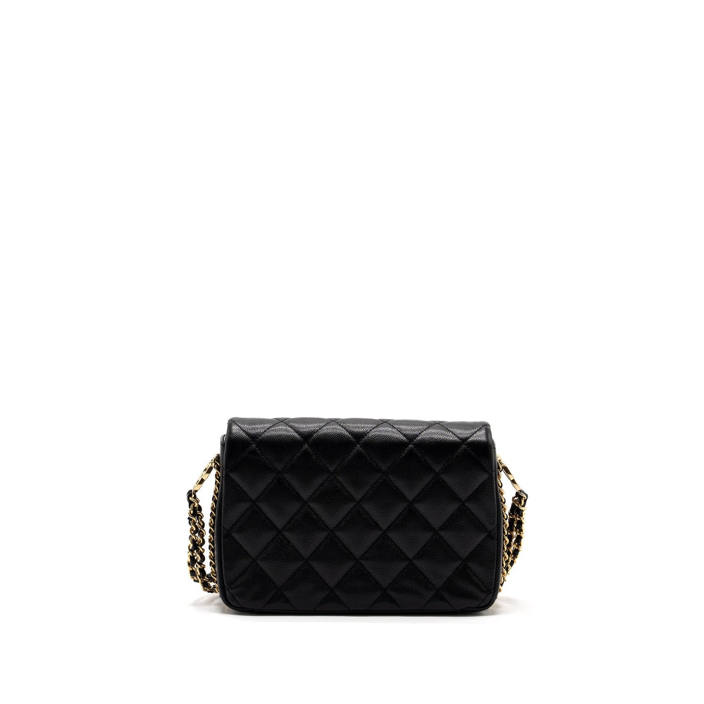 Chanel 23C flap cc logo caviar GHW Black Shoulder Bag
