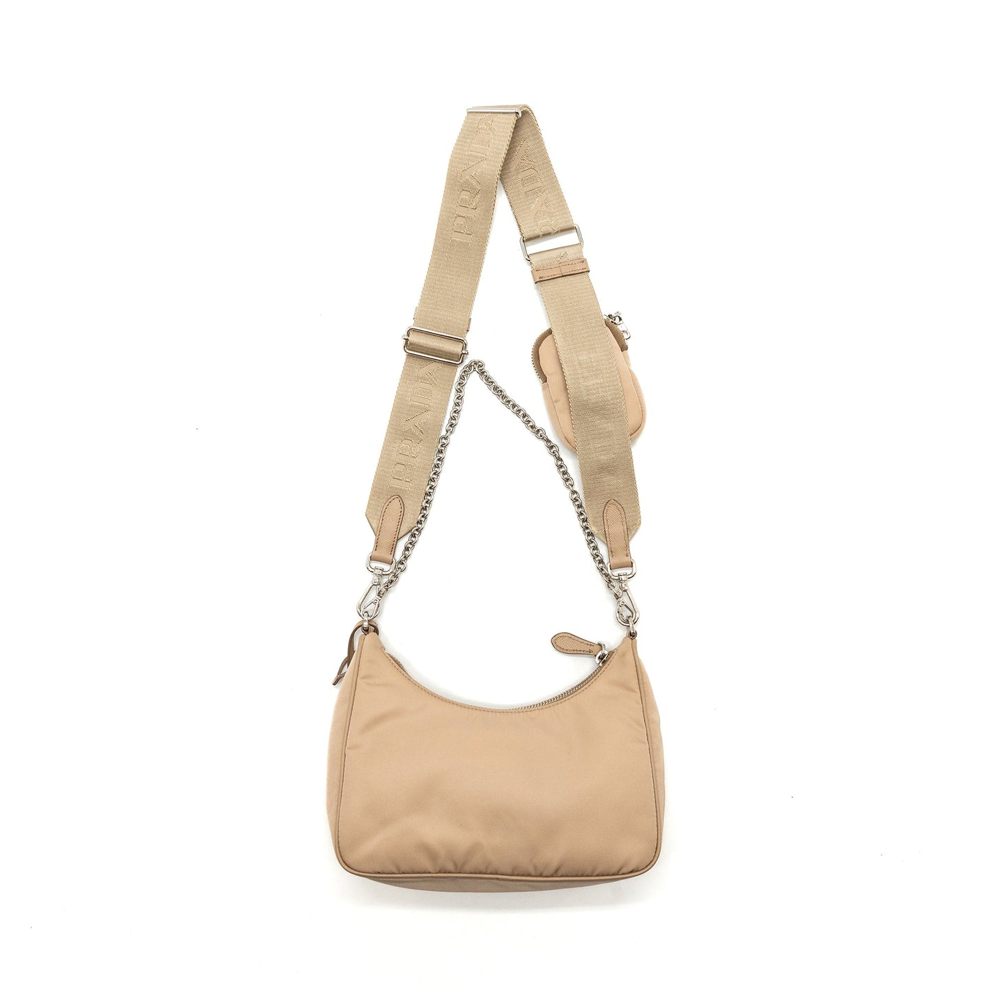 Prada Re Edition Purse Re Handbag Nylon Beige Travel Bag