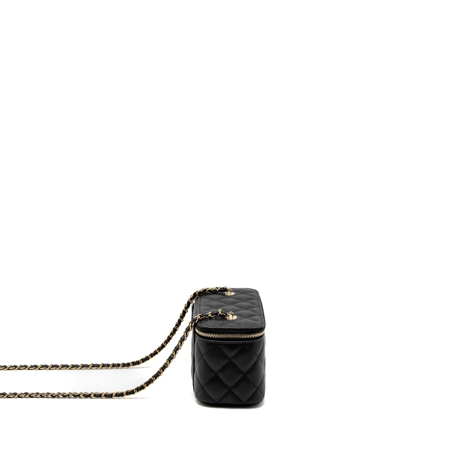 Chanel Long Vanity Caviar LGHW Microchip Black Handbag Lghw Microchip