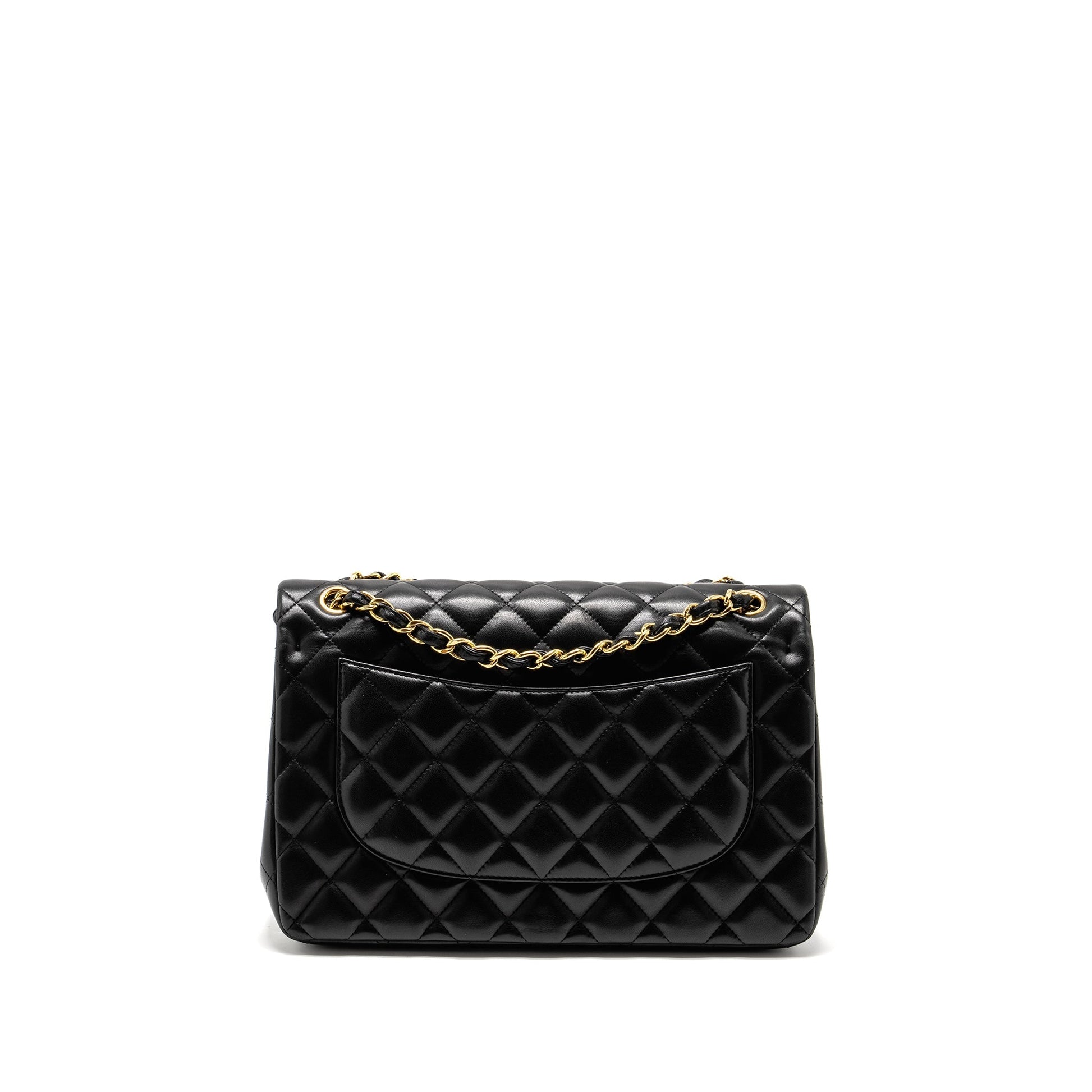 Chanel Jumbo Classic Double Flap Lambskin GHW Black Shoulder Bag Ghw 2