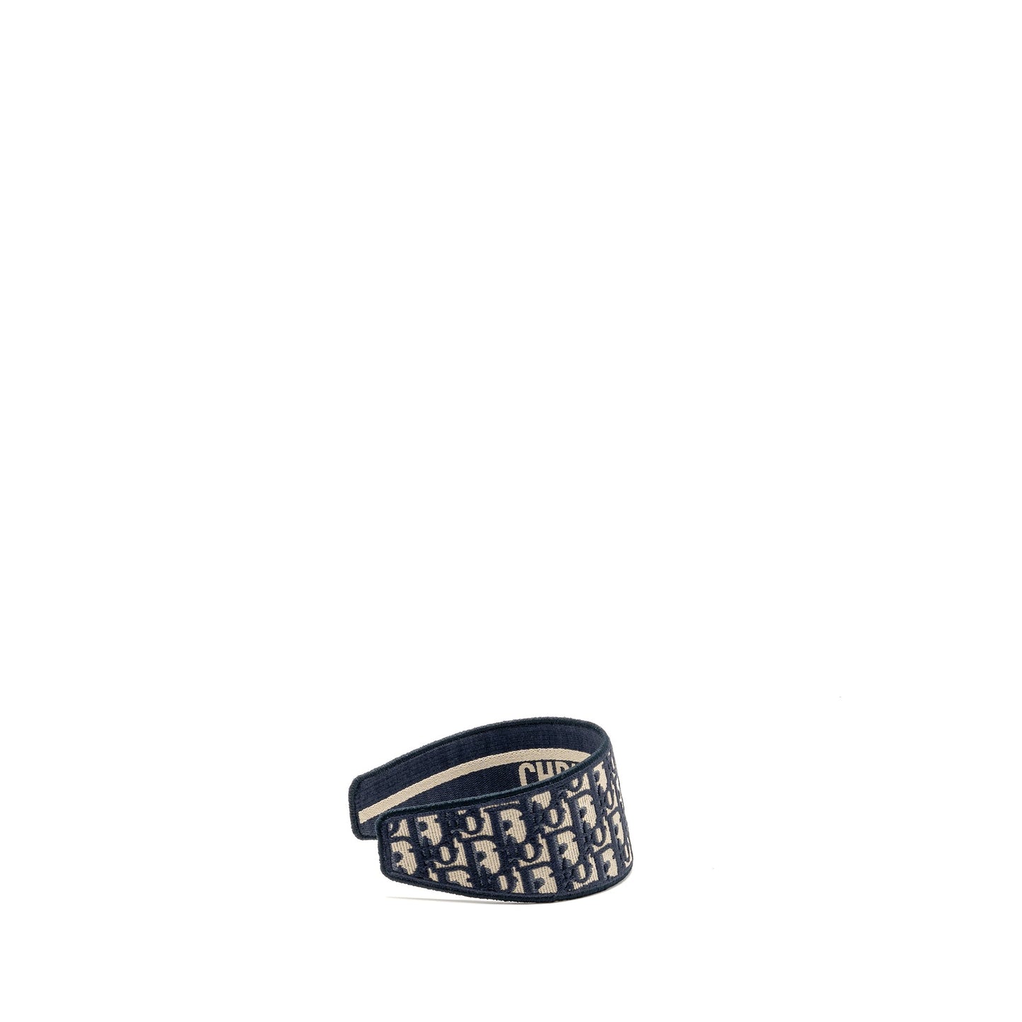 Dior Hair Band Oblique Embroidery Handbag Blue Travel Bag