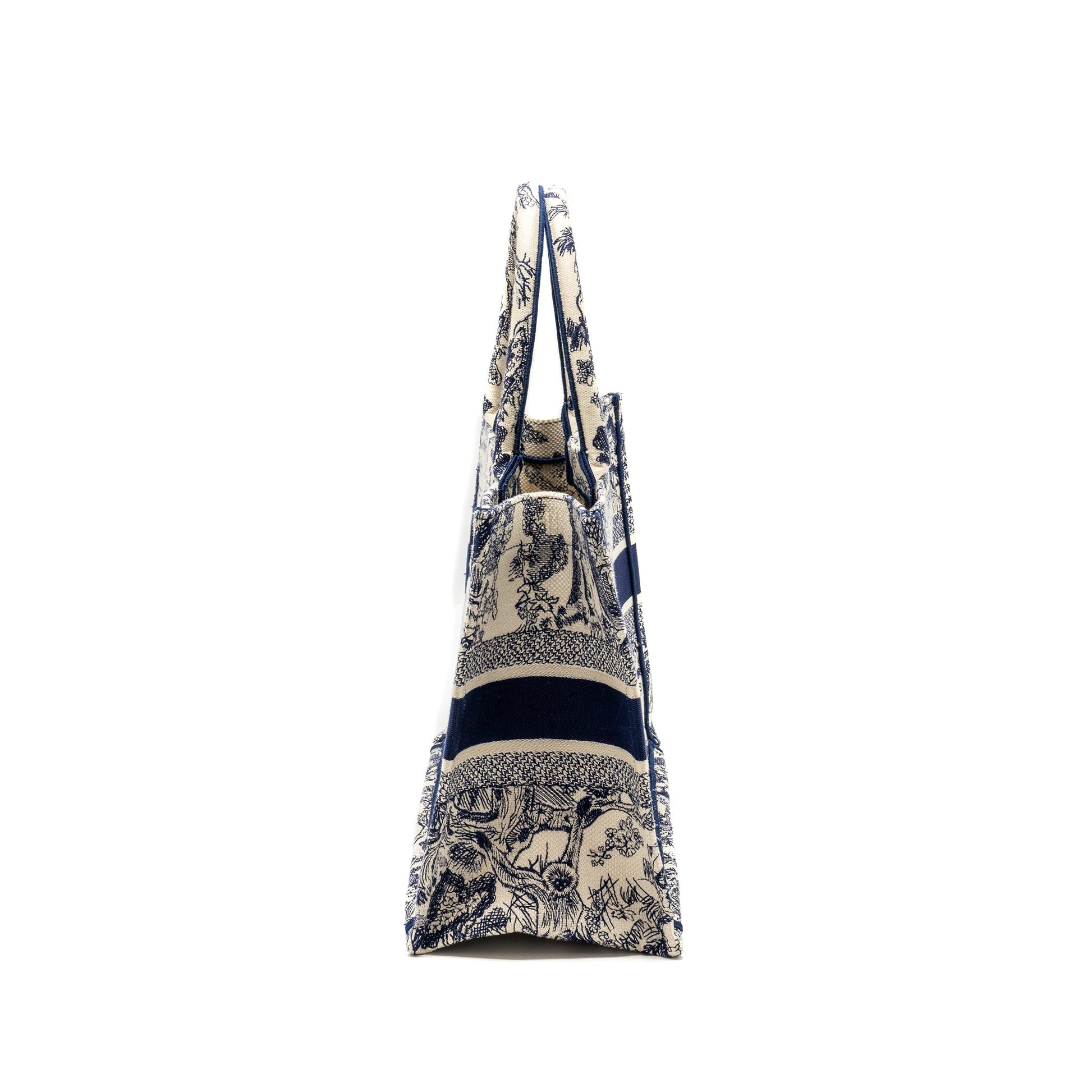 Dior Book Tote Toile De Jouy Embroidery Handbag Medium Tote Bag