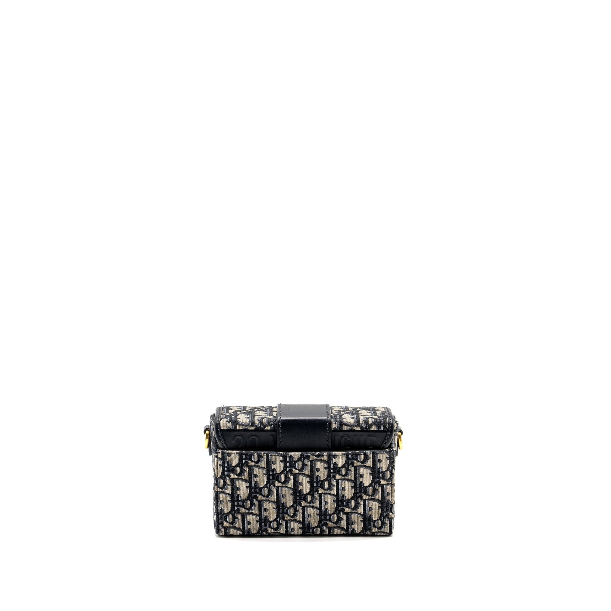 Dior Montaigne Box Oblique Jacquard Handbag Blue Travel Bag Jacquard Handbag