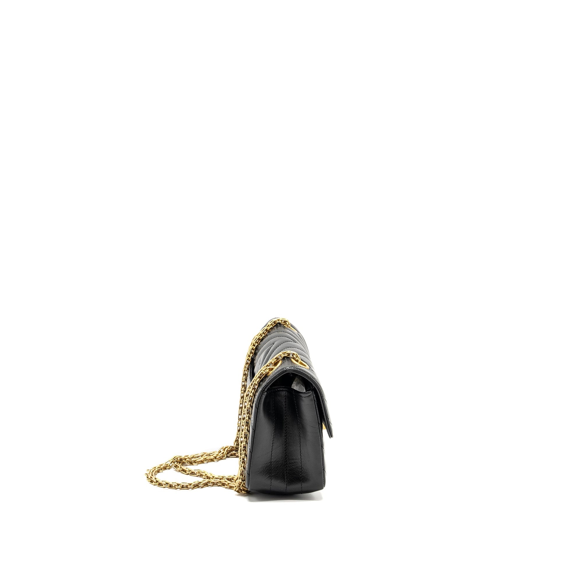 Chanel 2.55 Reissue Chevron Calfskin GHW Microchip Black Mini Bag