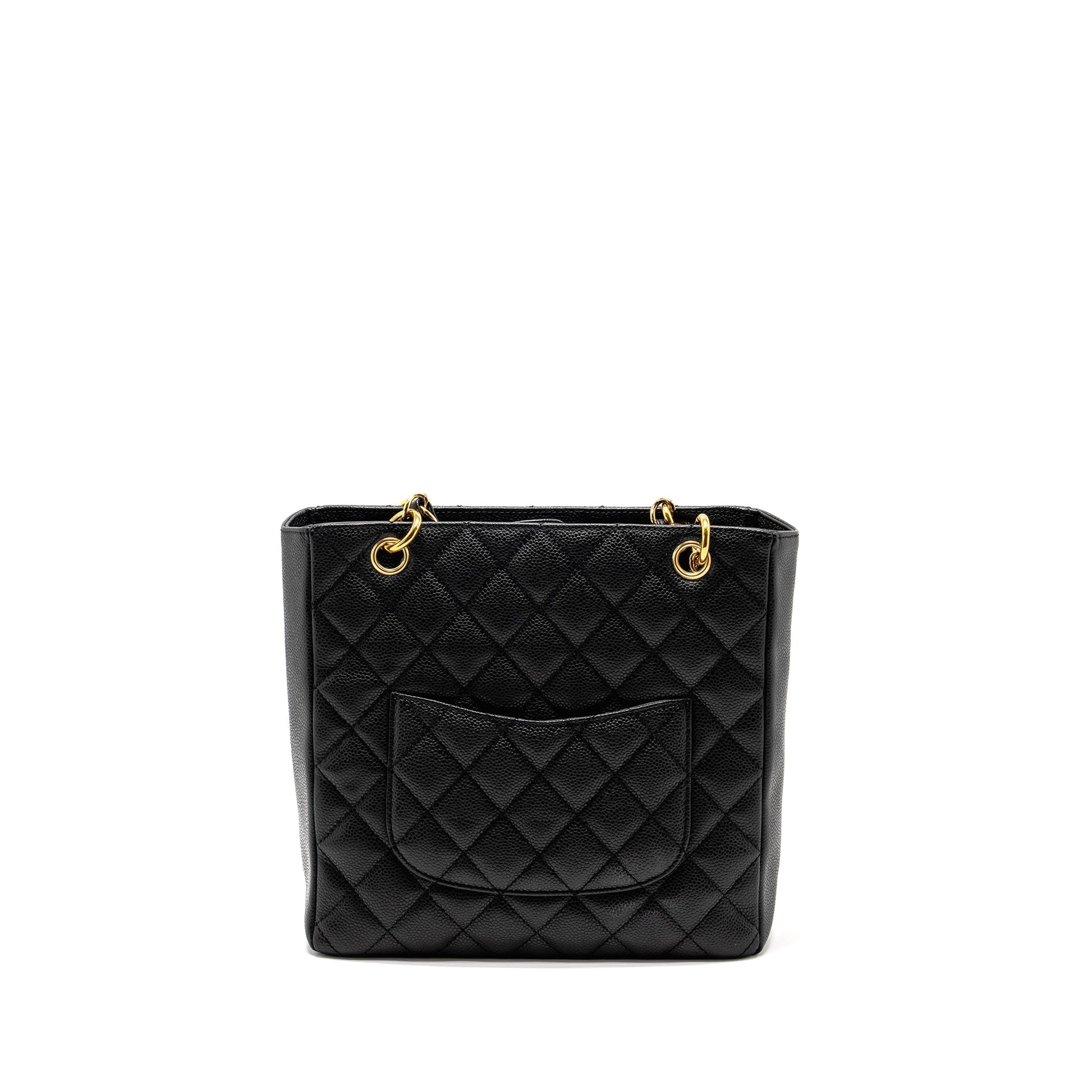 Chanel Petit Shopping Caviar GHW Black Tote Bag Ghw 1
