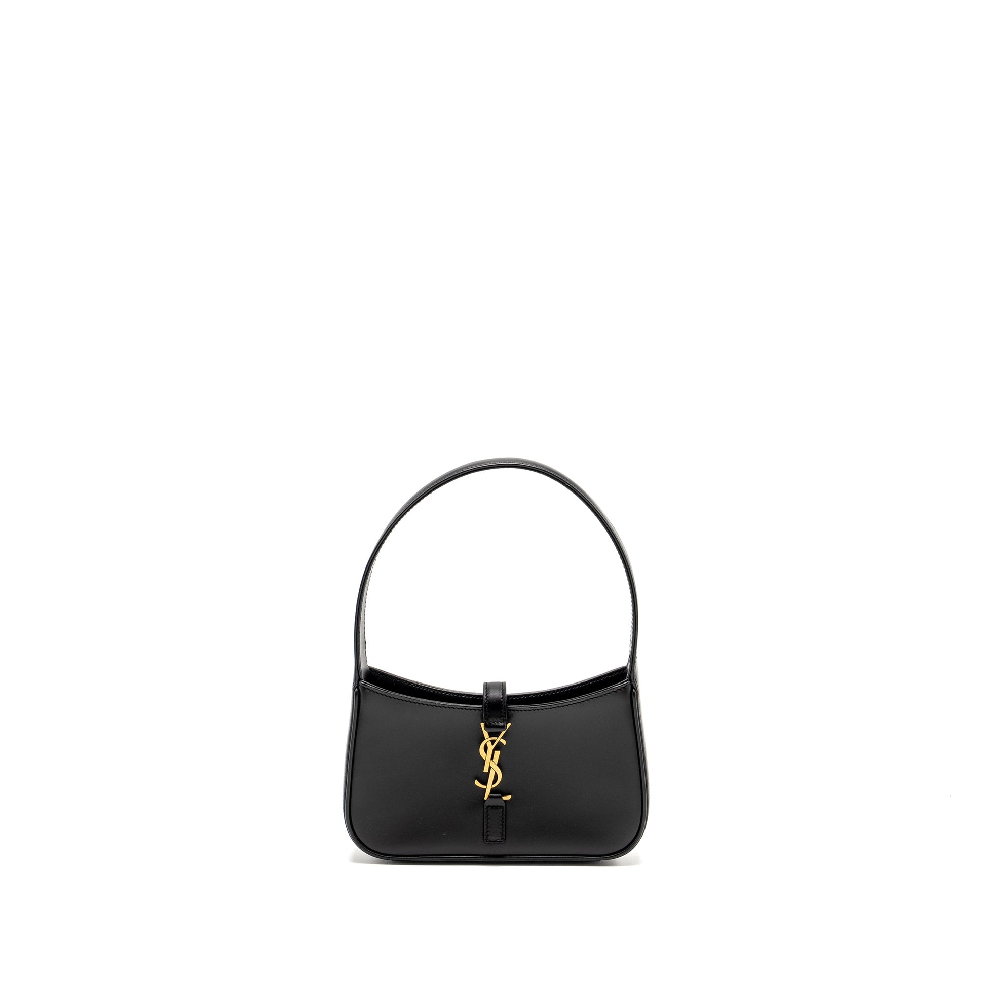 YSL Saint Laurent Hobo Purse Smooth Calfskin Black Mini Shoulder Bag